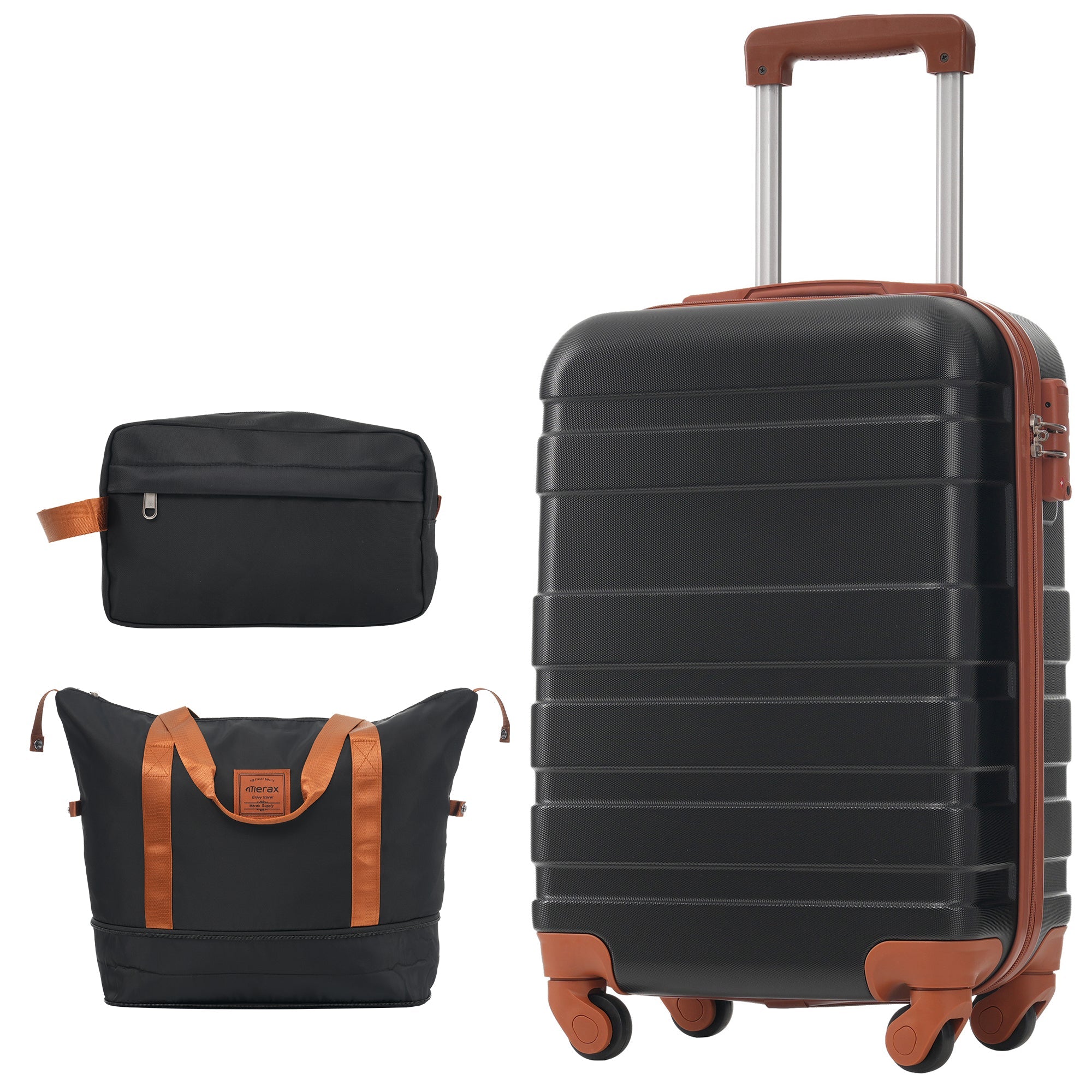 Logidon Hardshell Koffer 20 Inch Handbagage 4 Wielen Zwart