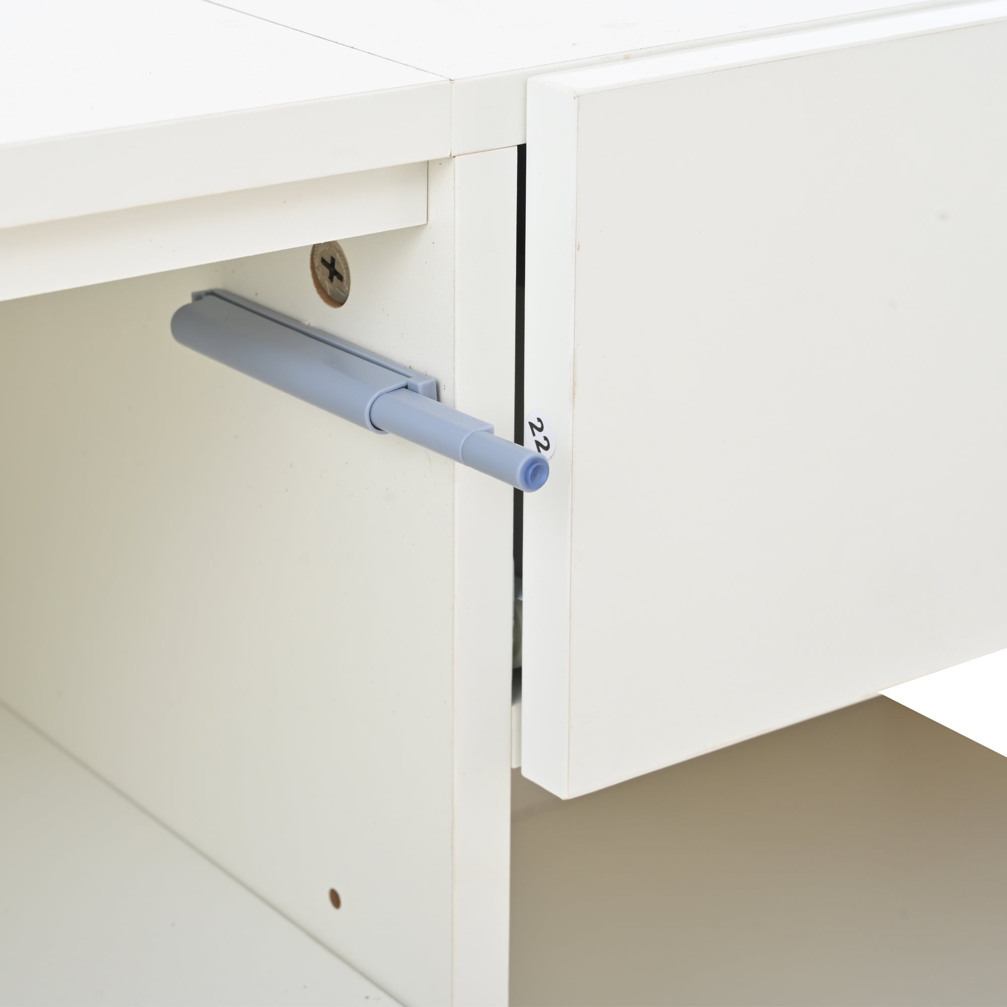 Logidon TV-meubel 180x38x50 cm witte houtlook deur en lade