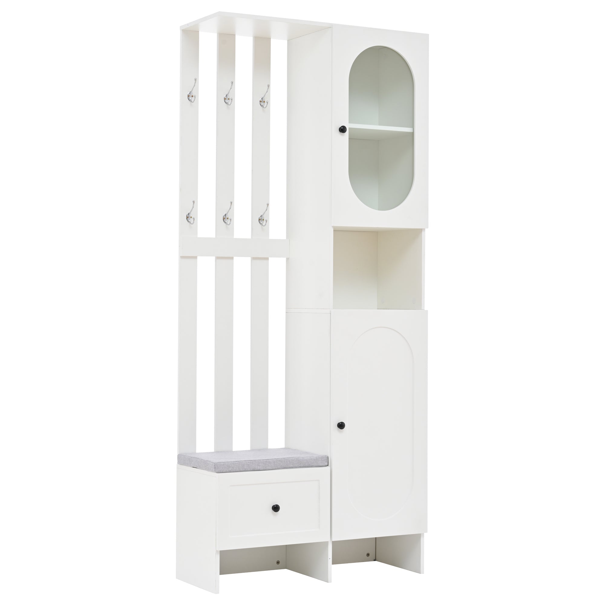 Logidon compacte kledingkast 85x33,5x200 cm wit 2 kasten