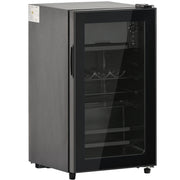 Logidon 76L minikoelkast Zwart 70L koelgedeelte, 6L vriesgedeelte, LED