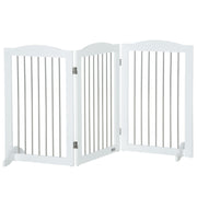 Logidon hondenhek wit 154 x 30 x 80 cm opvouwbare standaard