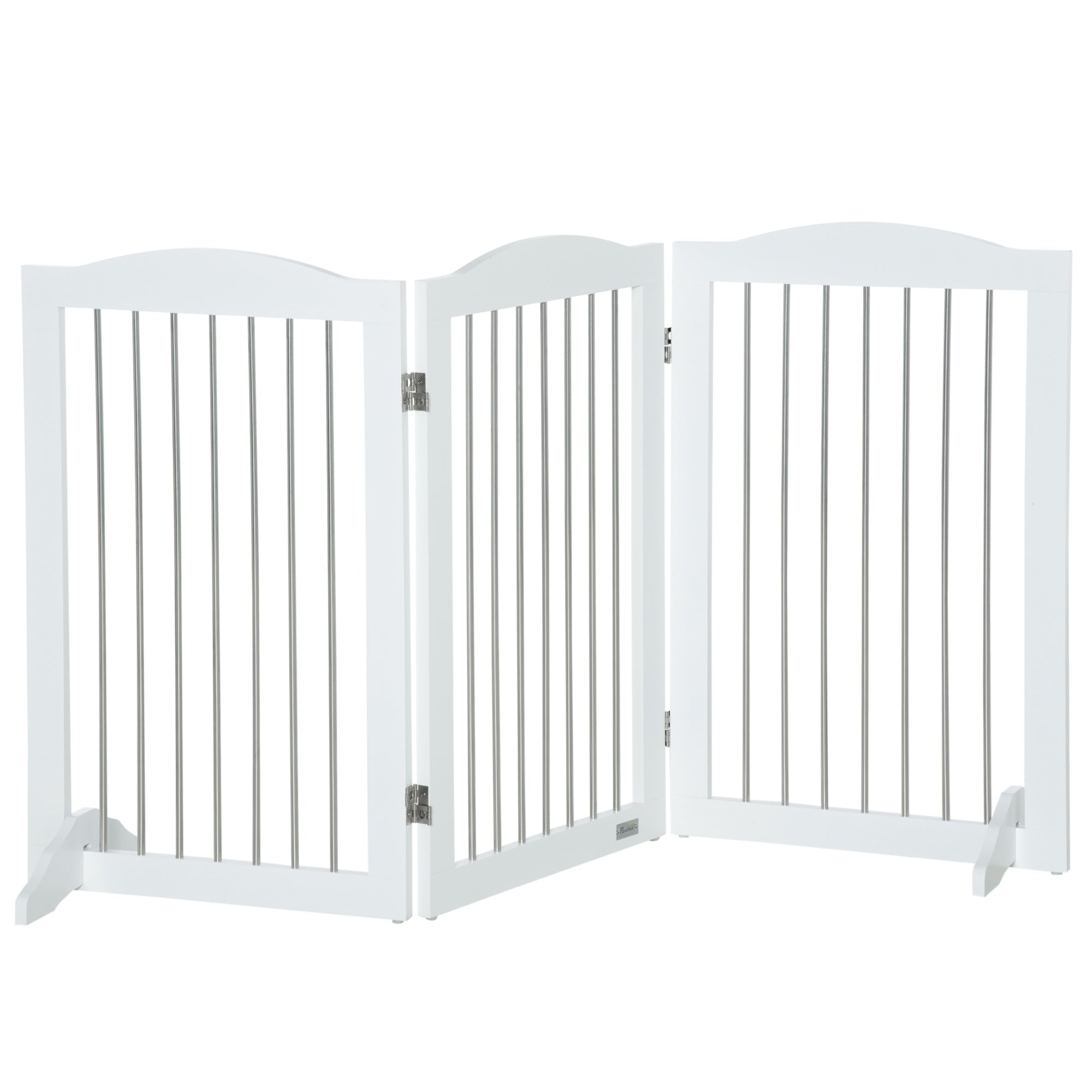Logidon hondenhek wit 154 x 30 x 80 cm opvouwbare standaard