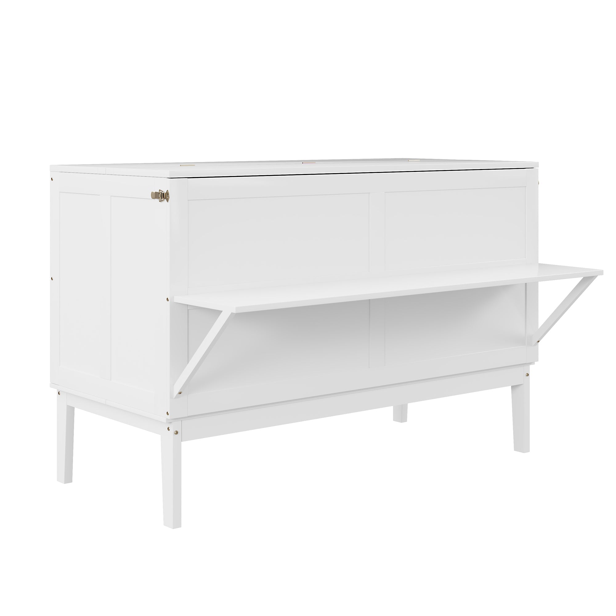 Logidon Murphy Bed 140x200 cm Verticaal Opklapbed met lattenbodem Wit