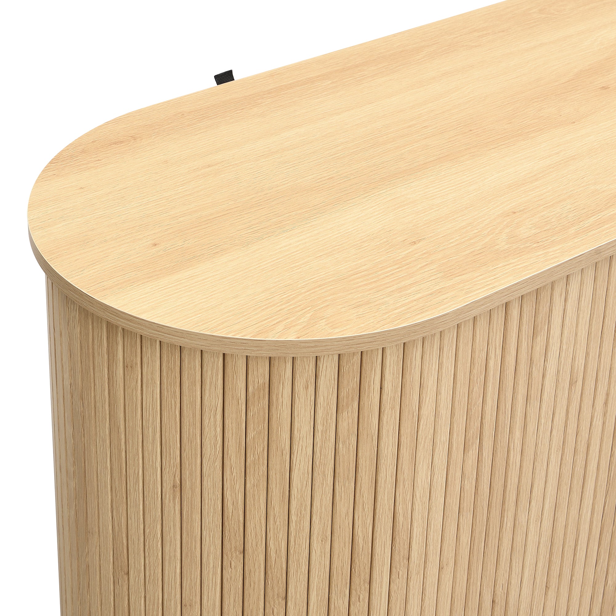 Logidon Modern MDF dressoir met rolluikdeuren en aluminium handgrepen