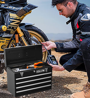 Logidon Metal Tool Box 20.3 Inch Four Drawers With Lock