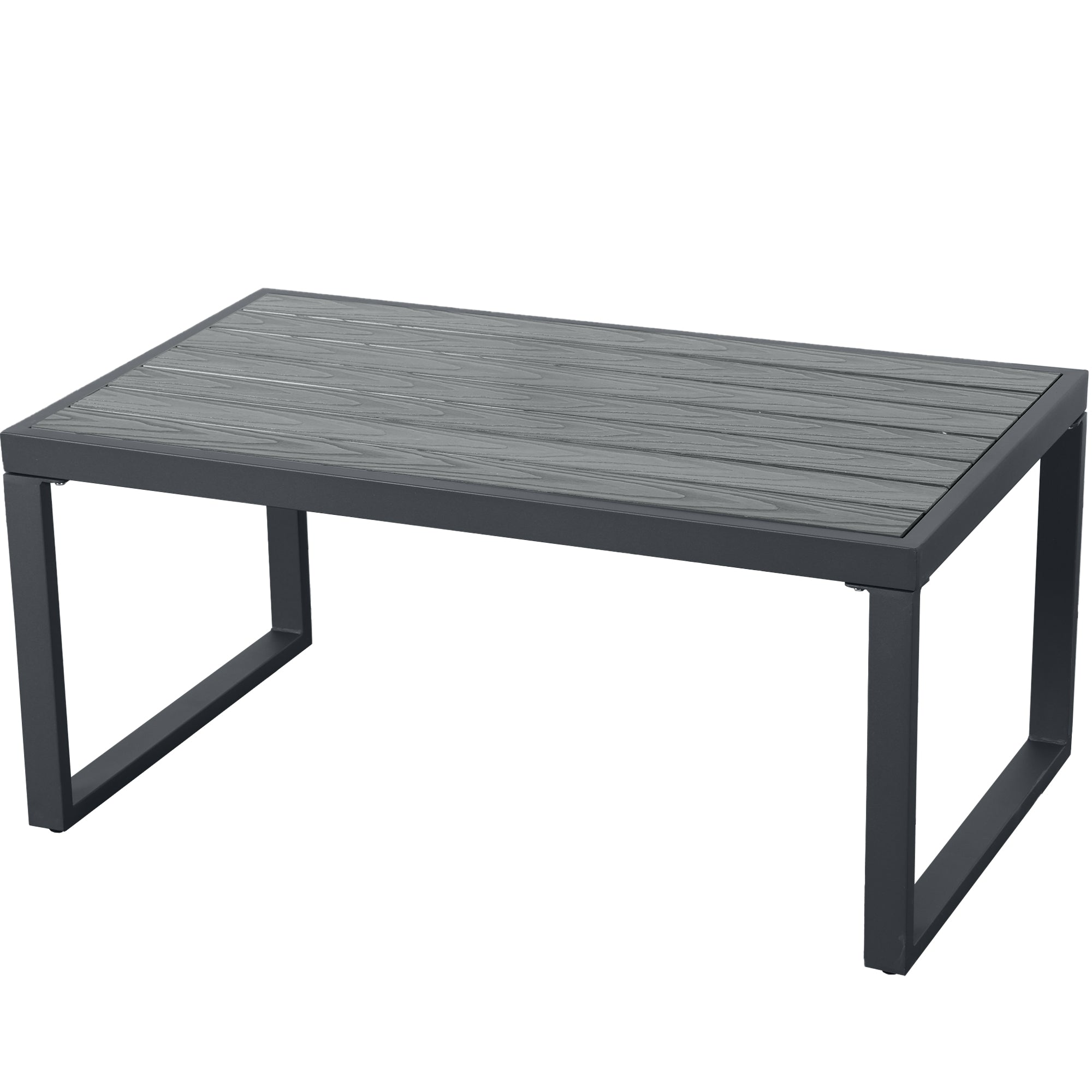 Logidon Tuinloungeset Grijs Touw met Gegalvaniseerd Ijzeren Frame Set van 4