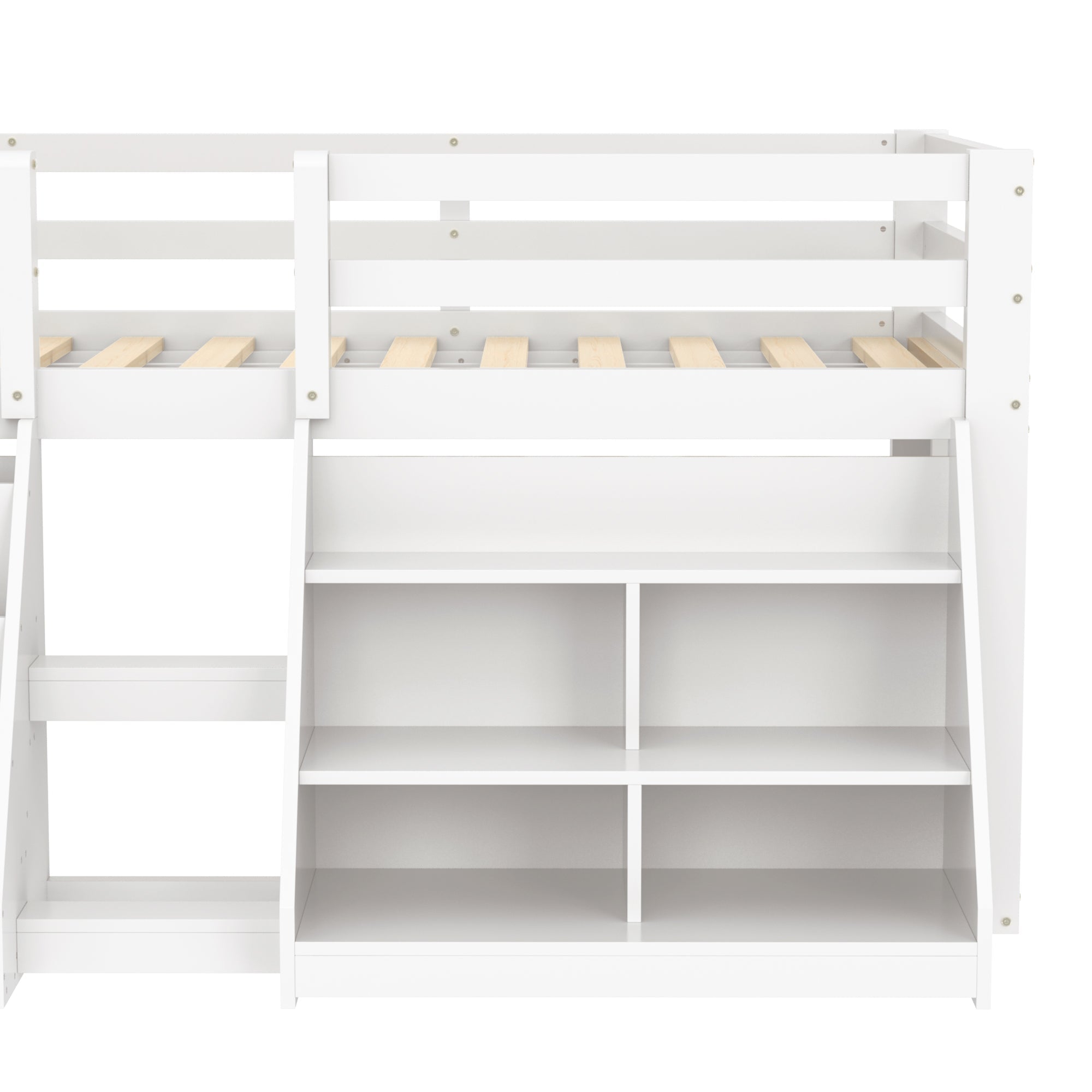 Logidon halfhoogslaper 90x200 wit met opbergplanken