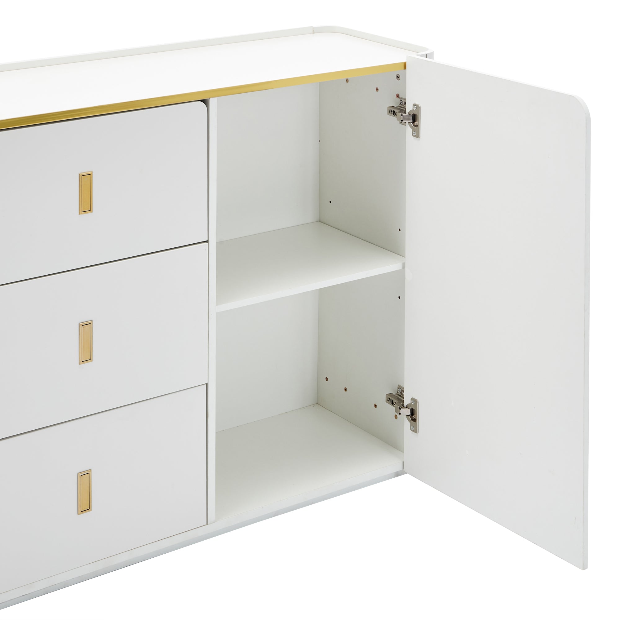 Logidon LED sideboard 150 cm white RGB lighting 2 doors