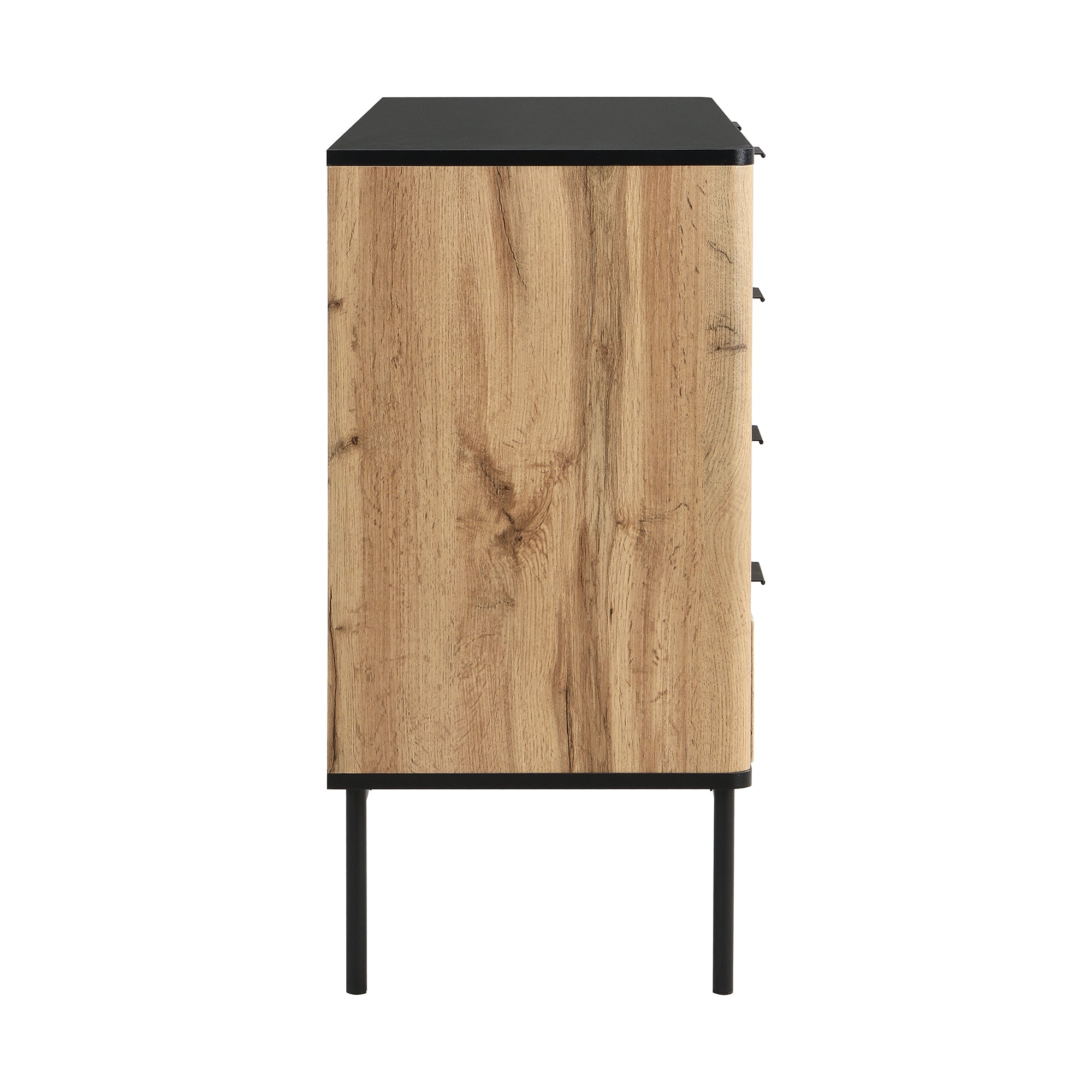 Logidon Modern dressoir 120x39,5x80 9 laden natuurlijke houtlook