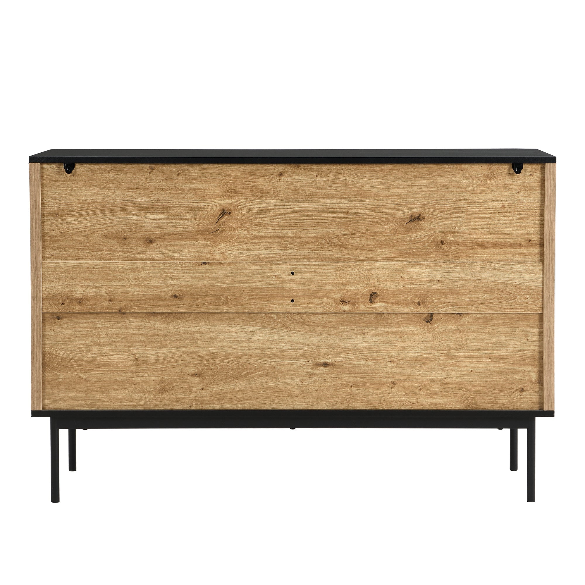 Logidon Modern dressoir 120x39,5x80 9 laden natuurlijke houtlook