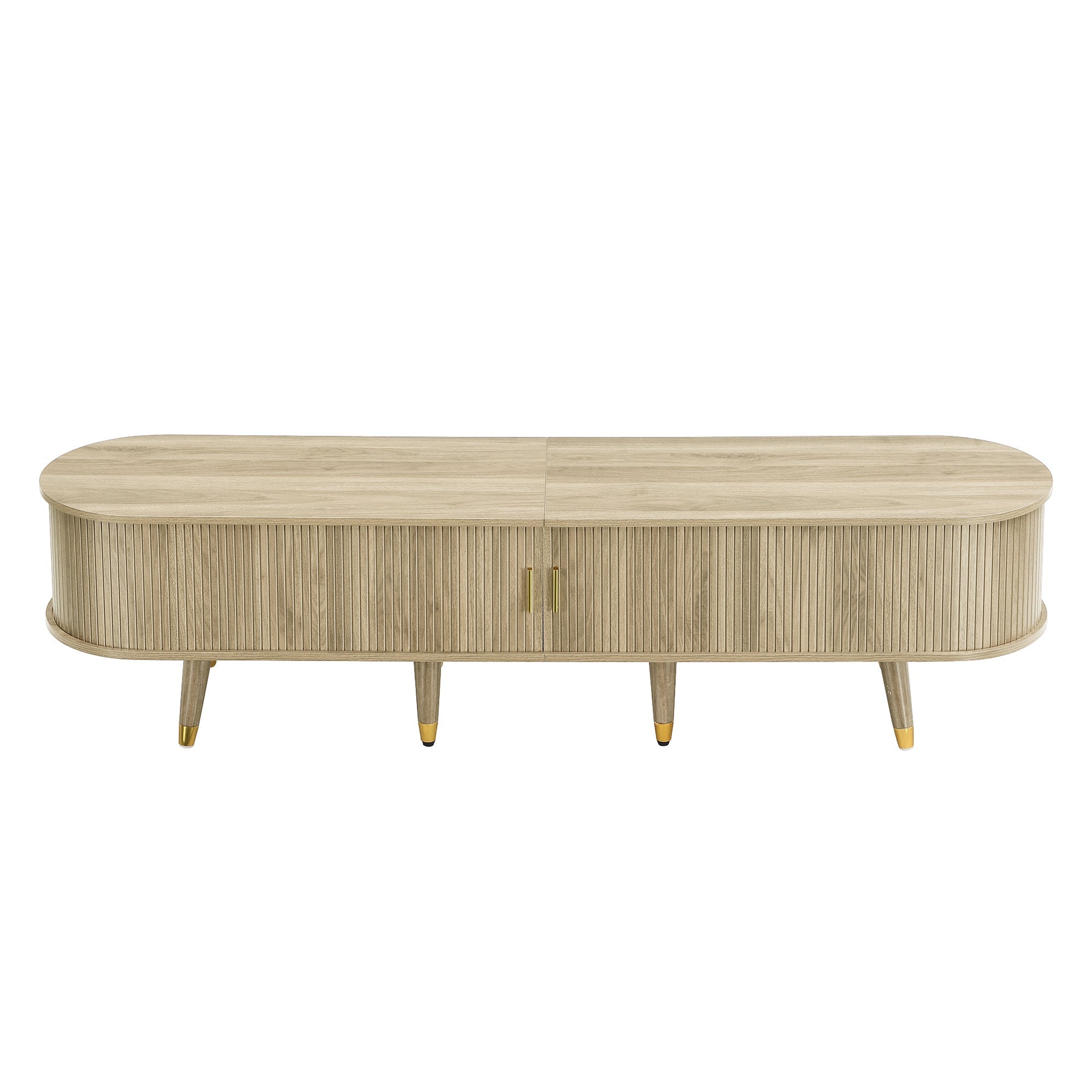 Logidon TV-meubel met schuifdeuren 175 centimeter bruin MDF lowboard