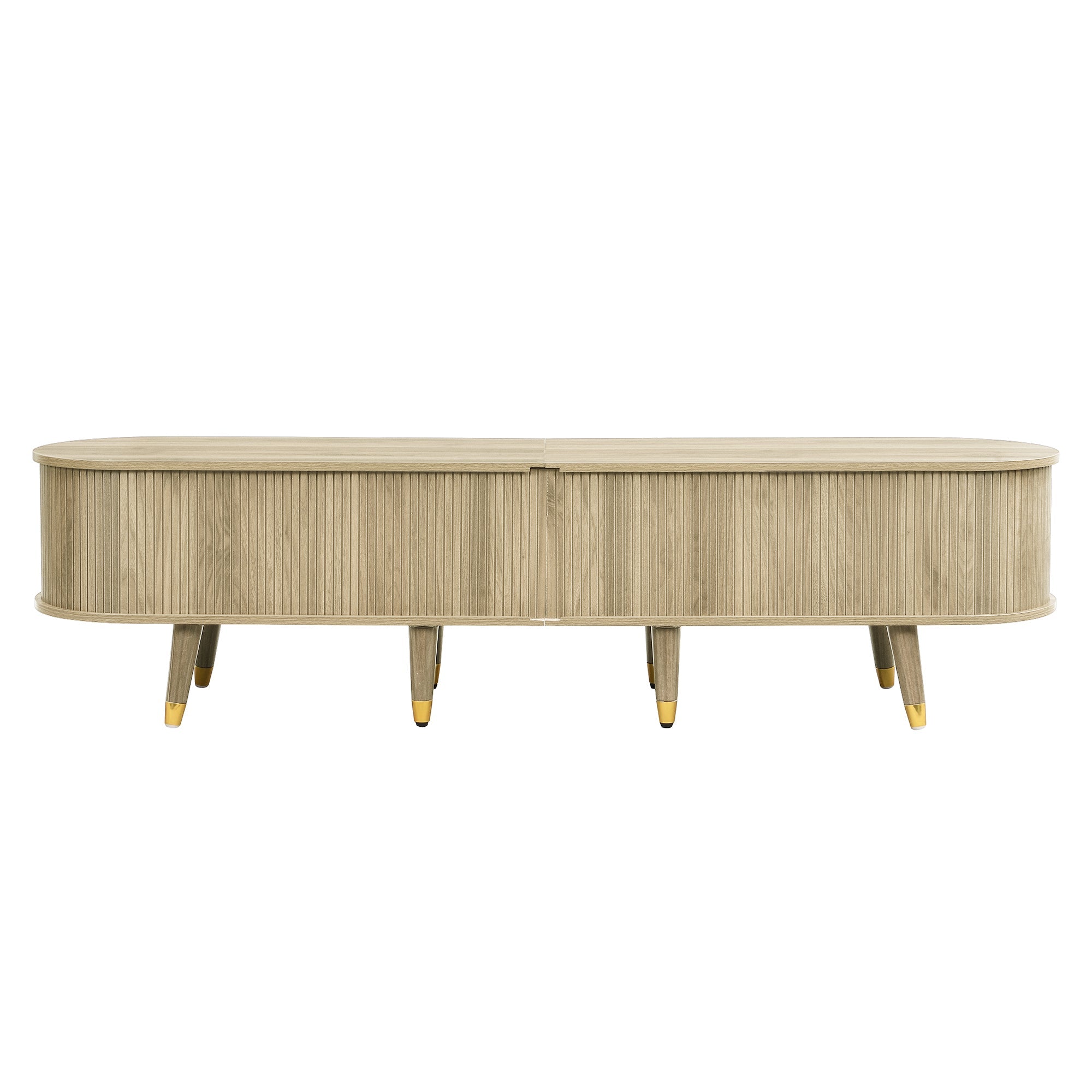 Logidon TV-meubel met schuifdeuren 175 centimeter bruin MDF lowboard