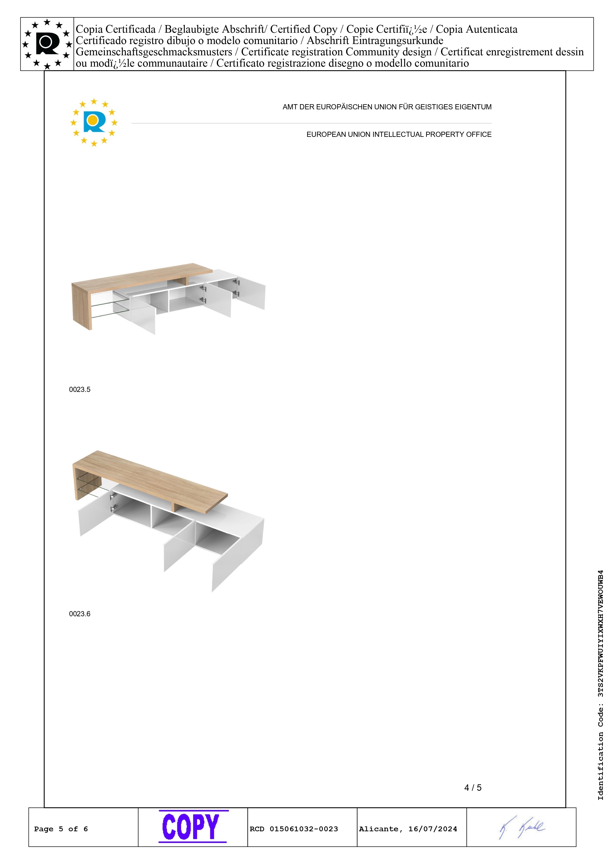 Logidon TV-meubel modern design hoogglans wit houtlook LED