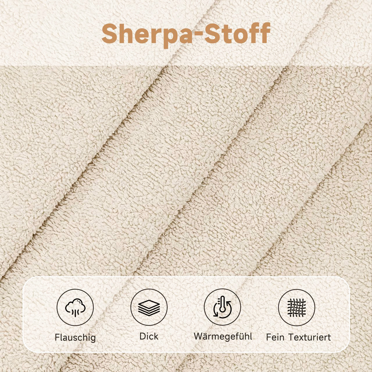 Logidon eetkamerstoelen set van 2 beige Sherpa stof eikenhoutlook