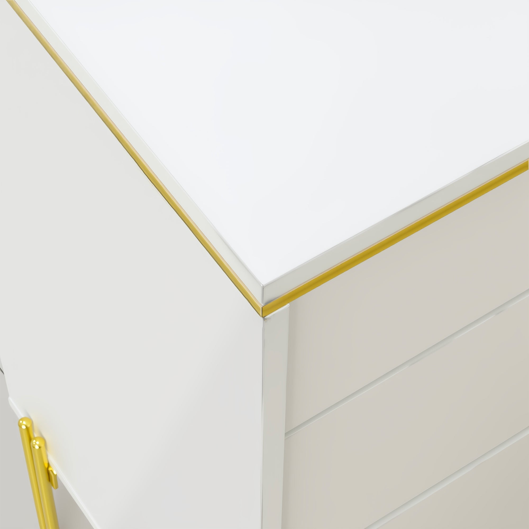 Logidon dressoir wit goud hoogglans 6 lades 120 cm