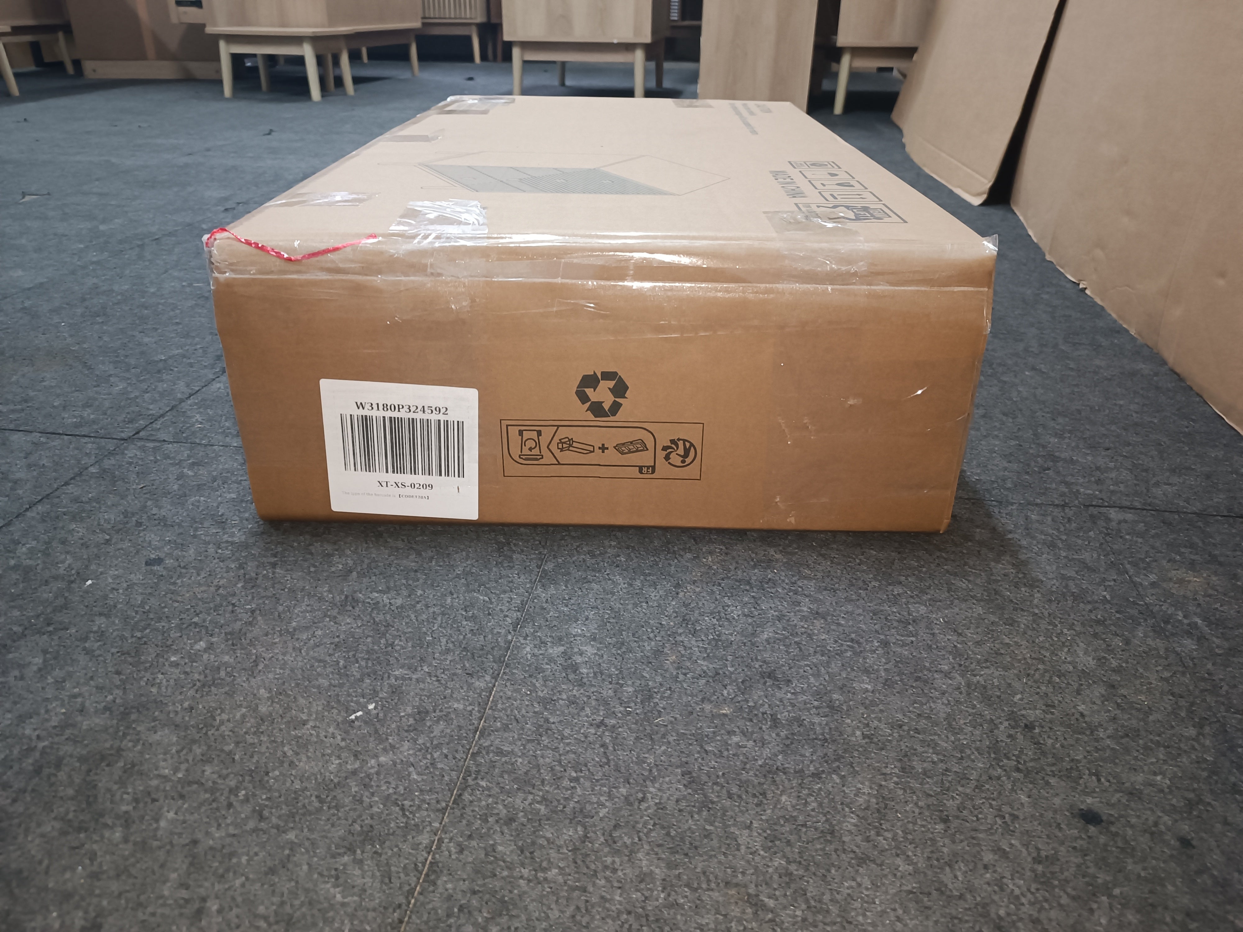 Logidon Notenhouten ladekast 60x40x90 cm met 4 lades