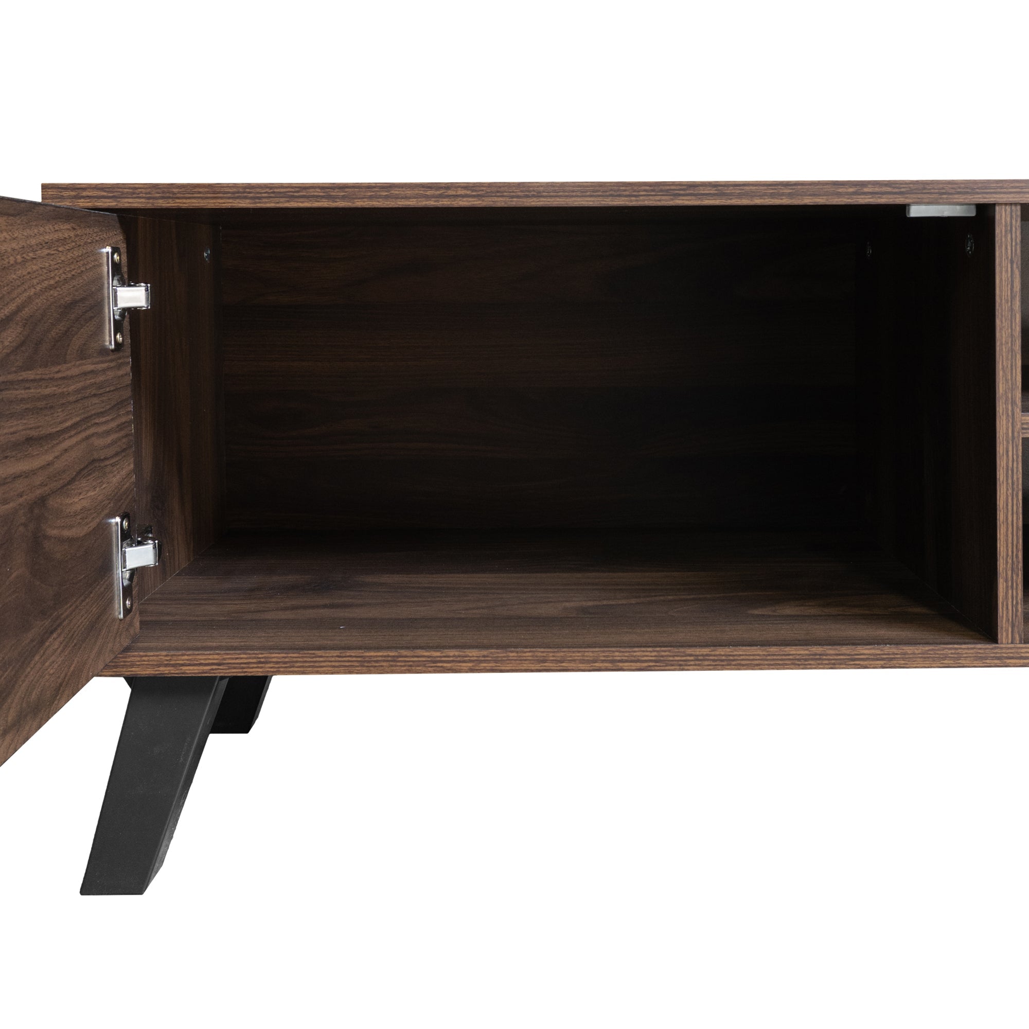 Logidon TV-meubel bruin 160,5 cm, 2 deuren, 2 open vakken