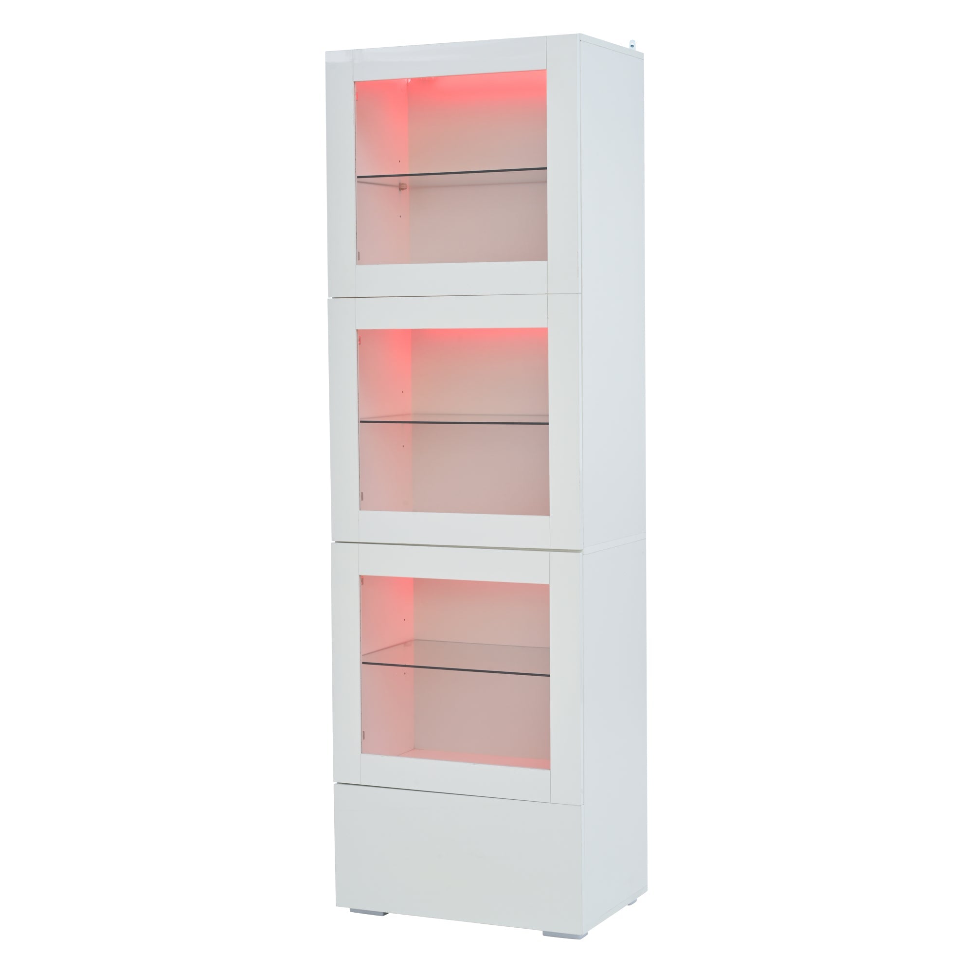 Logidon vitrine 60x40x173 cm wit hoogglans LED verlichting