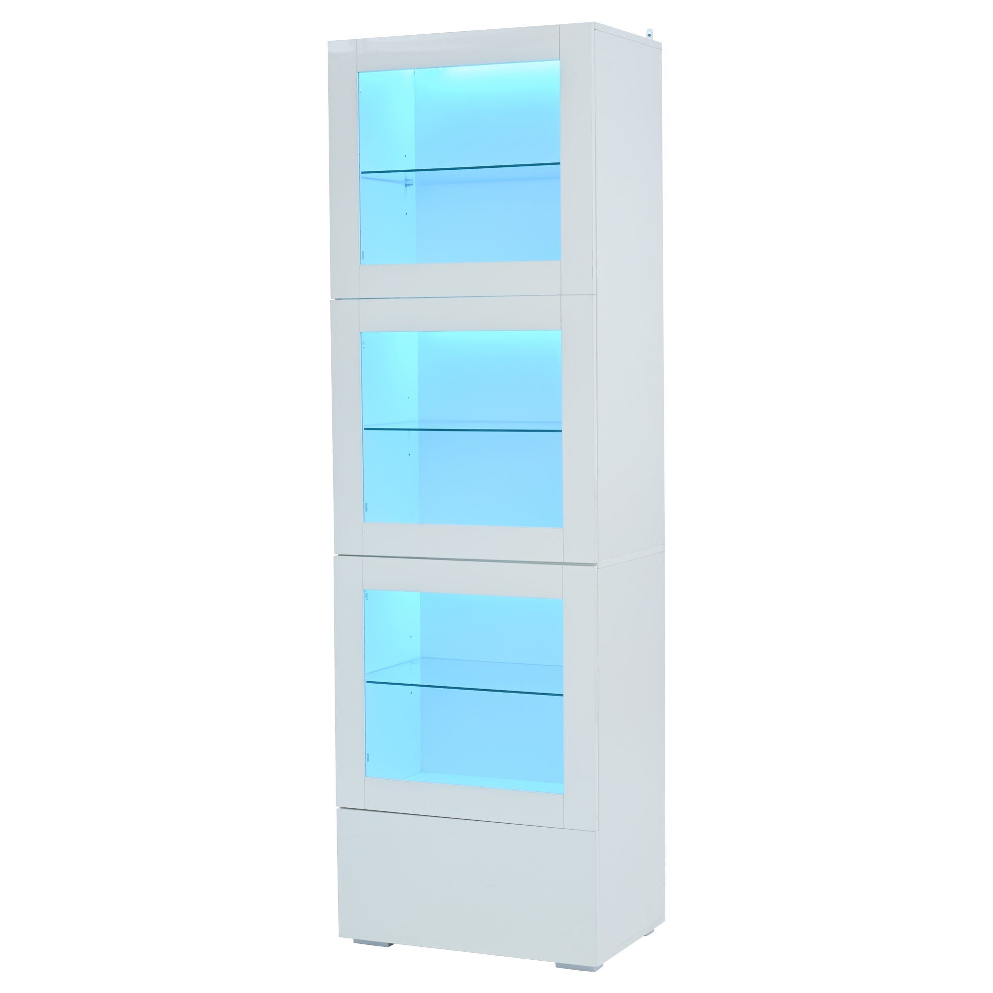 Logidon vitrine 60x40x173 cm wit hoogglans LED verlichting