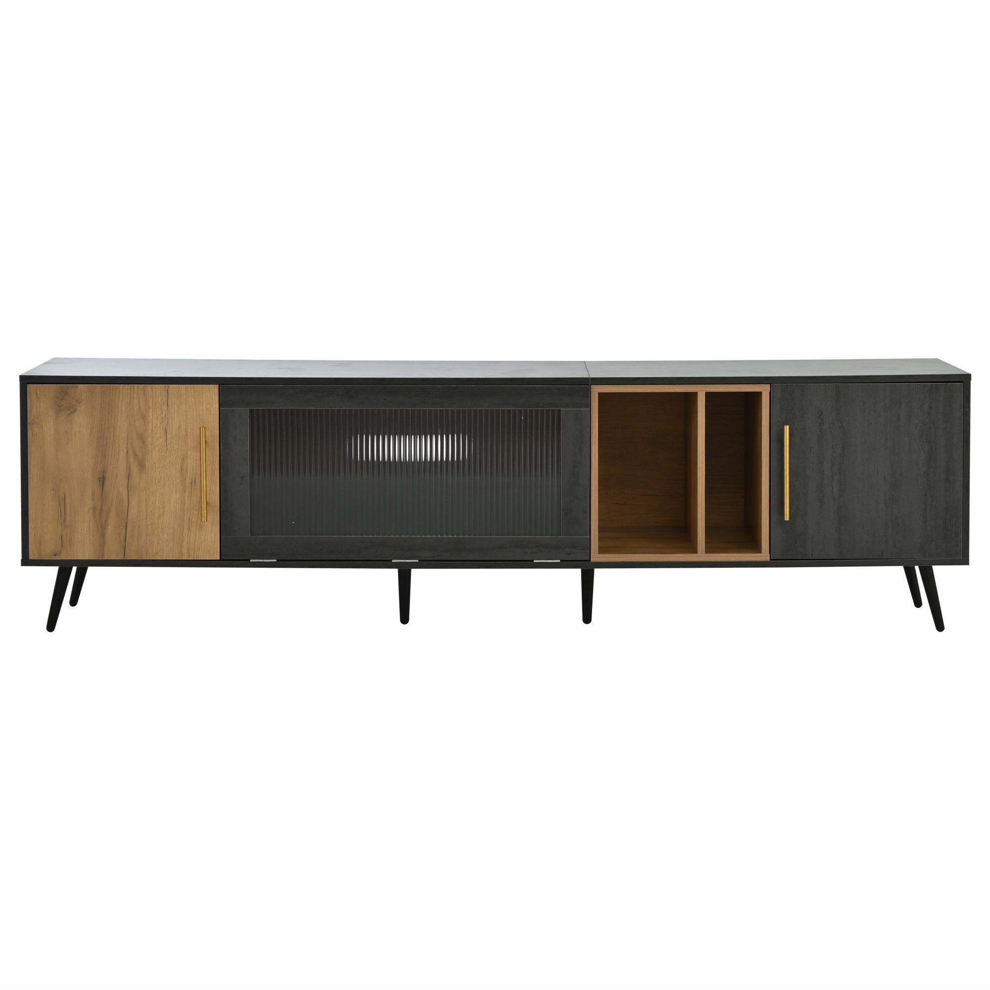 Logidon Elegant TV-meubel 200x40x55,5 cm grijze houtnerf
