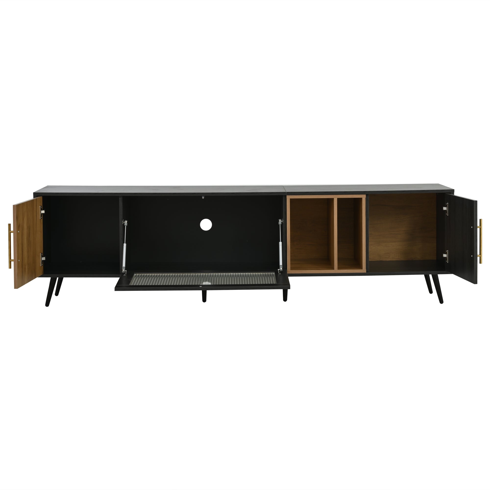 Logidon Elegant TV-meubel 200x40x55,5 cm grijze houtnerf