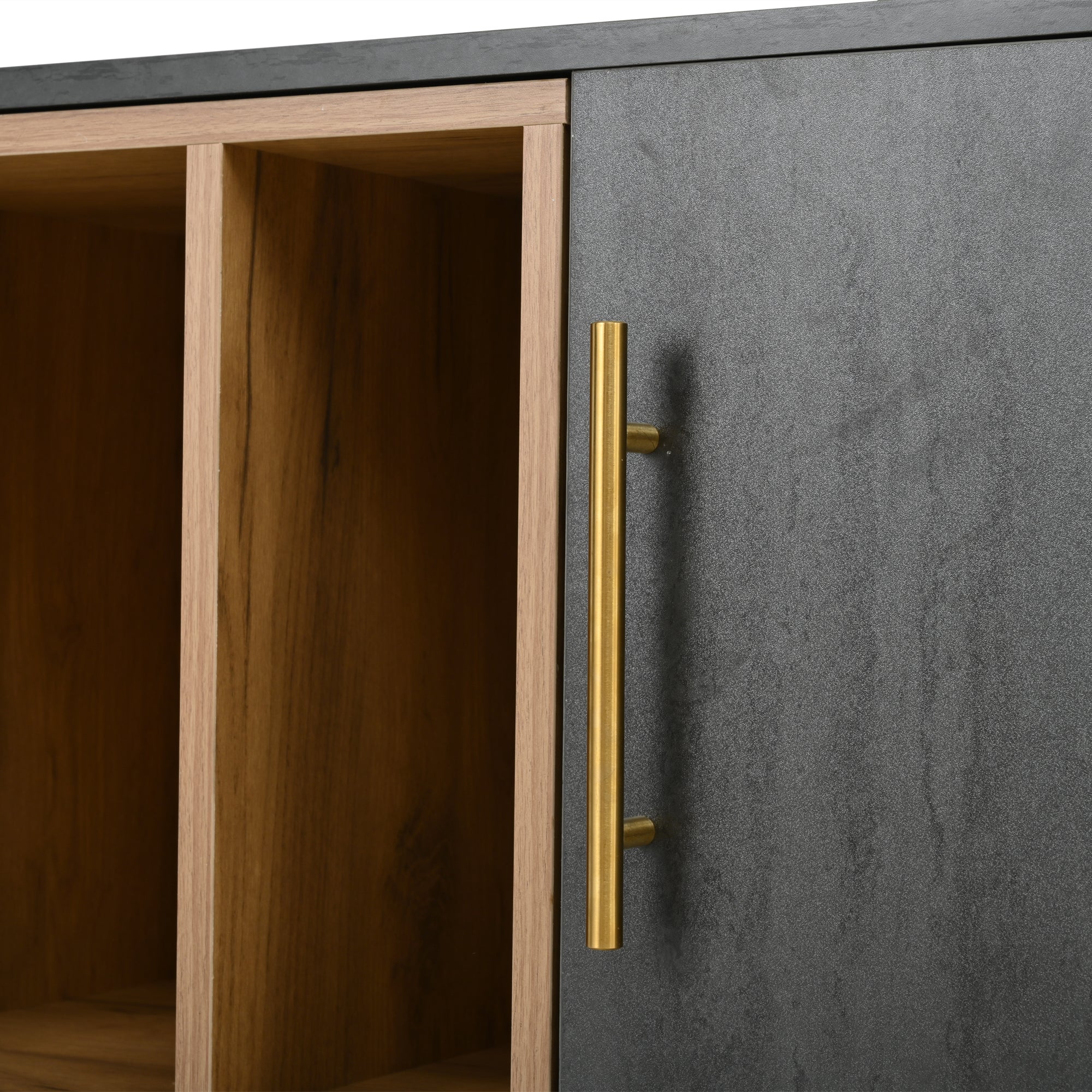 Logidon Elegant TV-meubel 200x40x55,5 cm grijze houtnerf