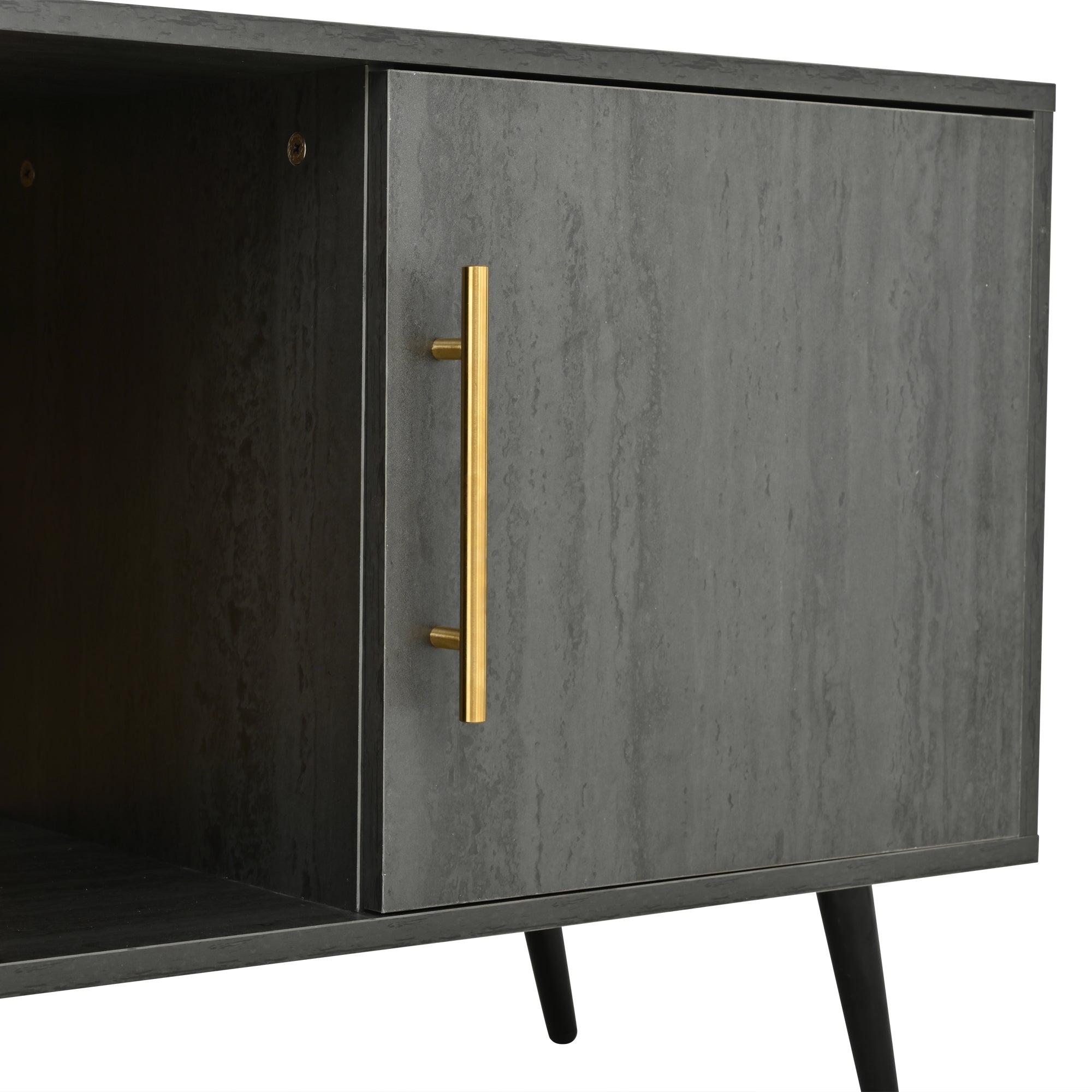 Logidon Elegant TV-meubel 200x40x55,5 cm grijze houtnerf