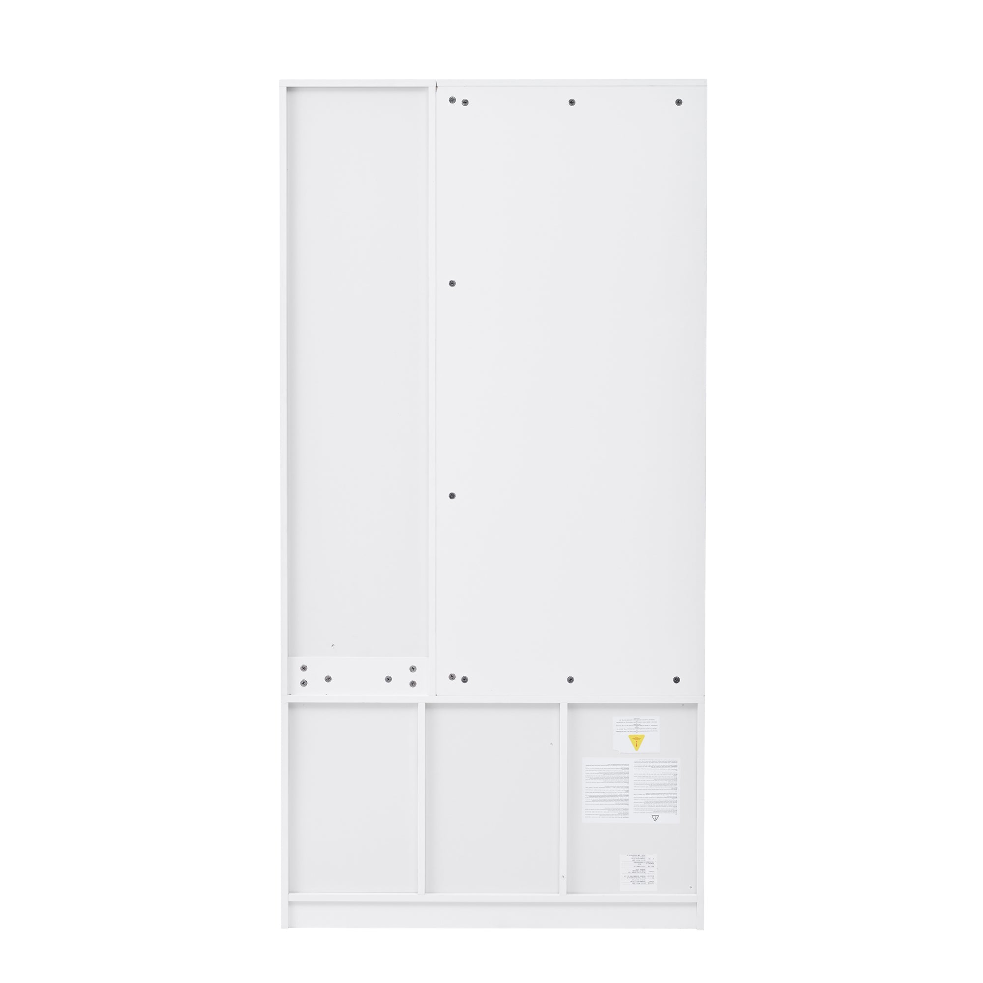 Logidon 90x40x180 cm halkast wit met spiegel en schoenenkast