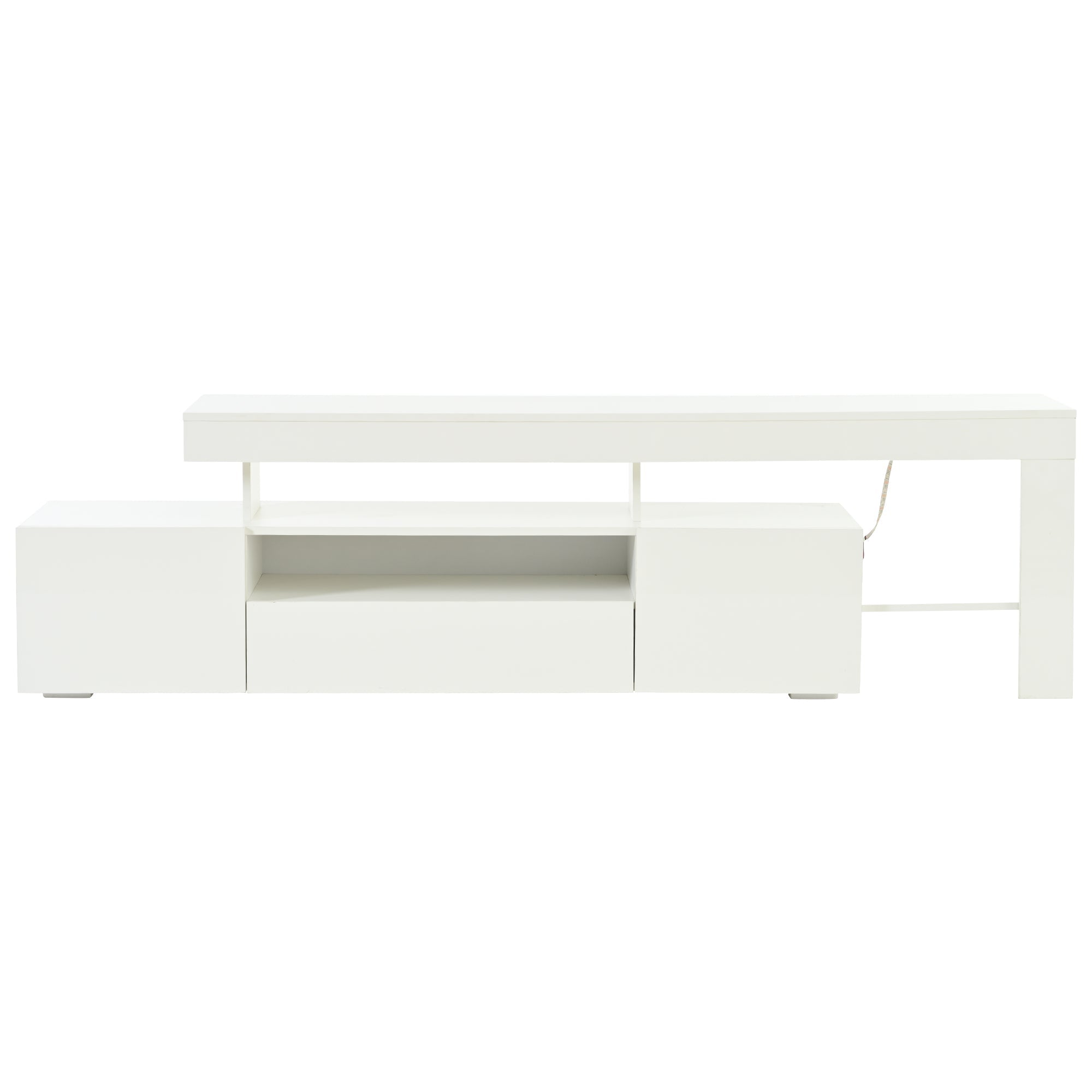 Logidon TV-meubel 192 x 37 x 53 cm witte hoogglans LED-verlichting