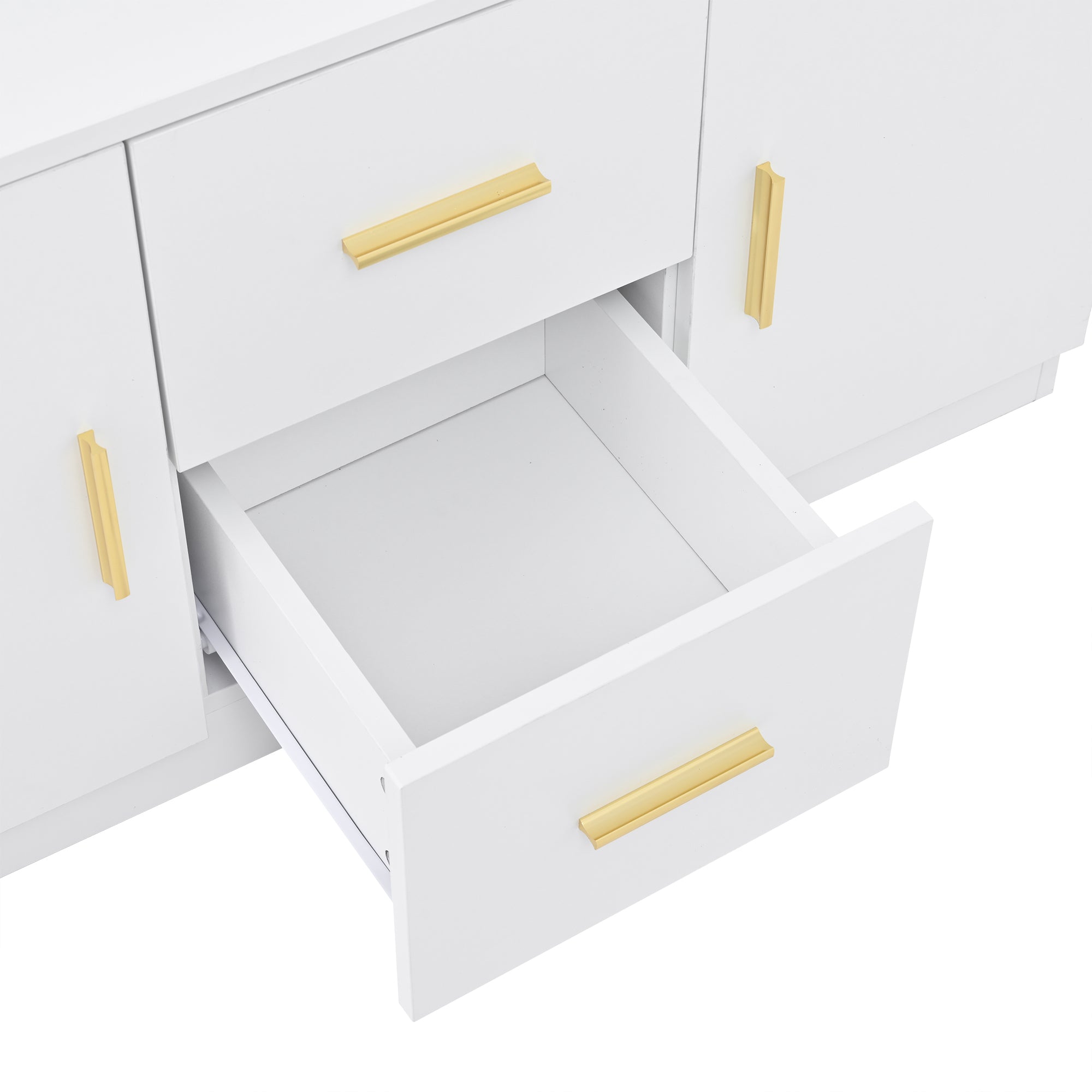 Logidon 90x40x180 cm halkast wit met spiegel en schoenenkast
