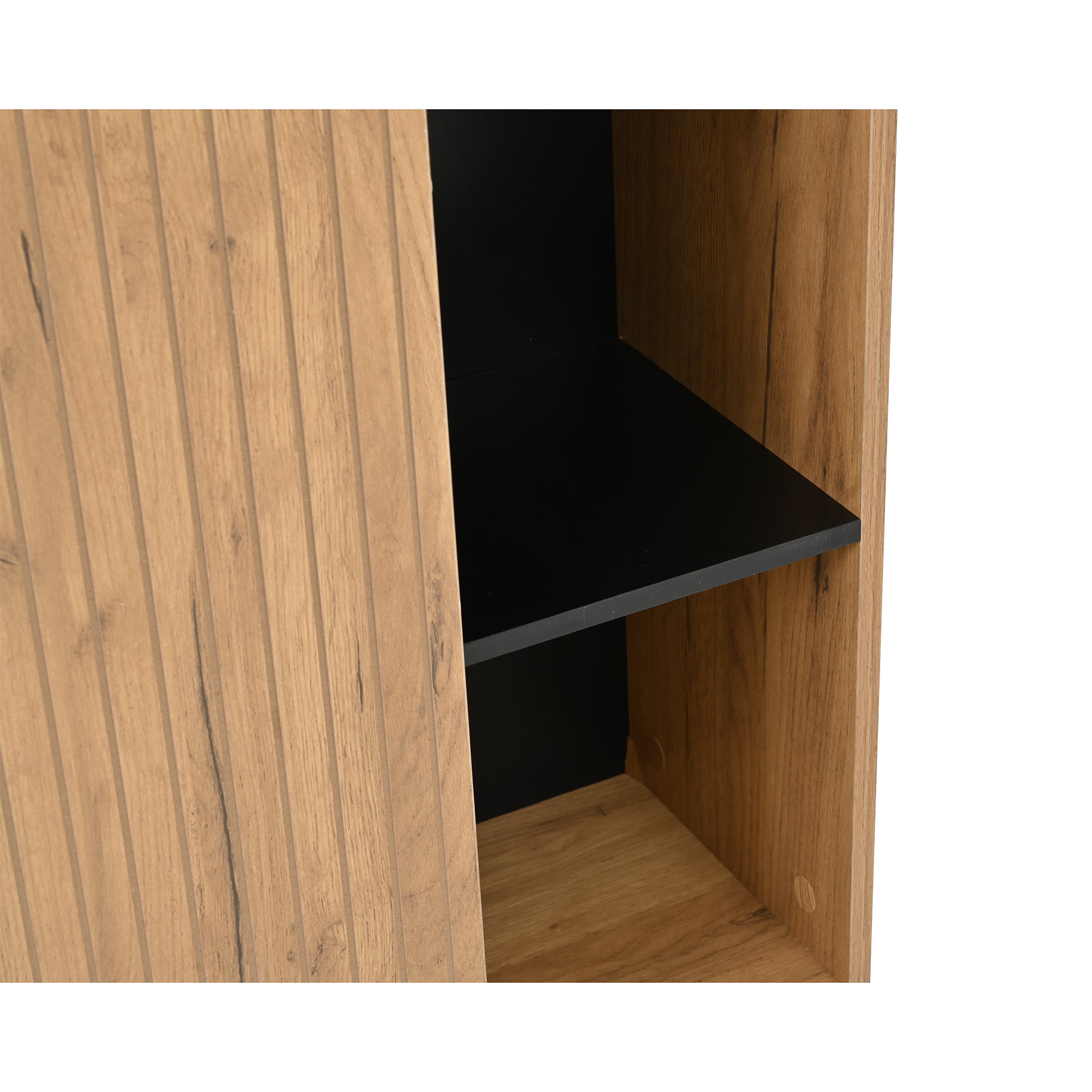 Logidon TV wall unit set display case two parts up to 265 cm oak black