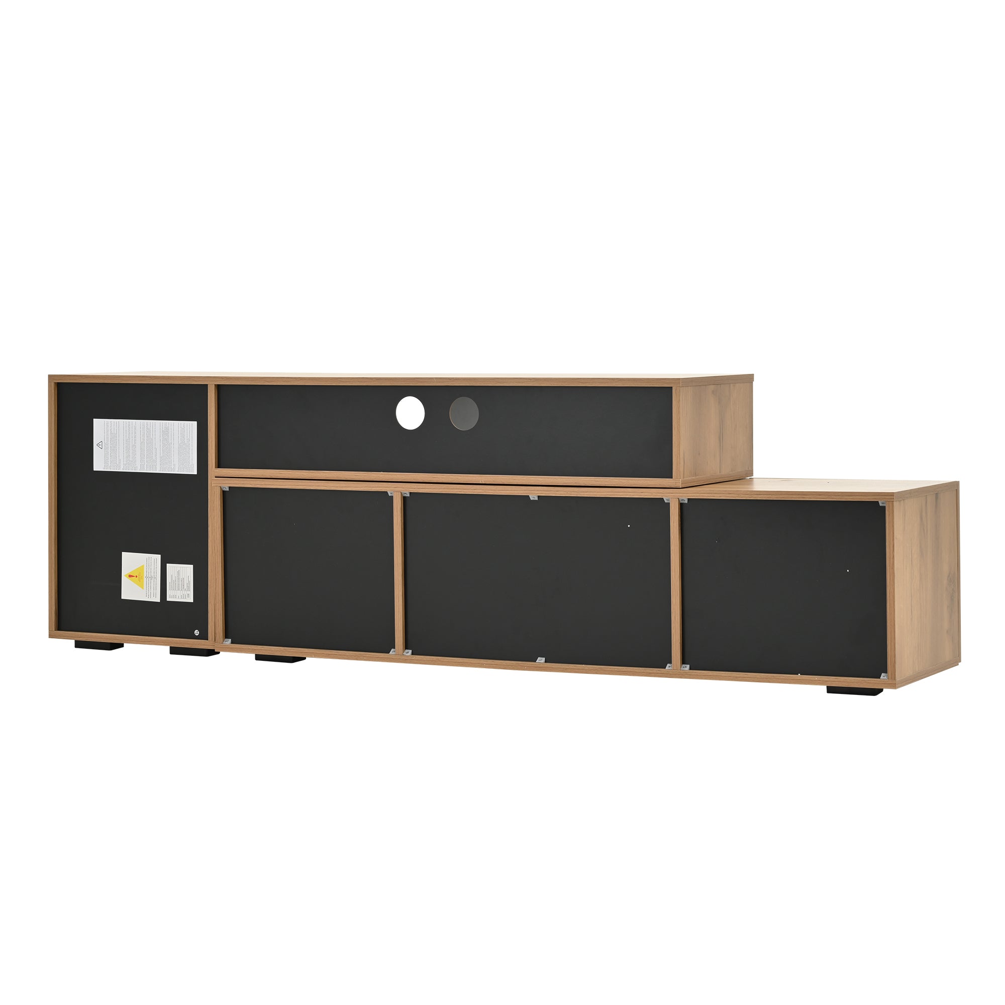 Logidon TV wall unit set display case two parts up to 265 cm oak black