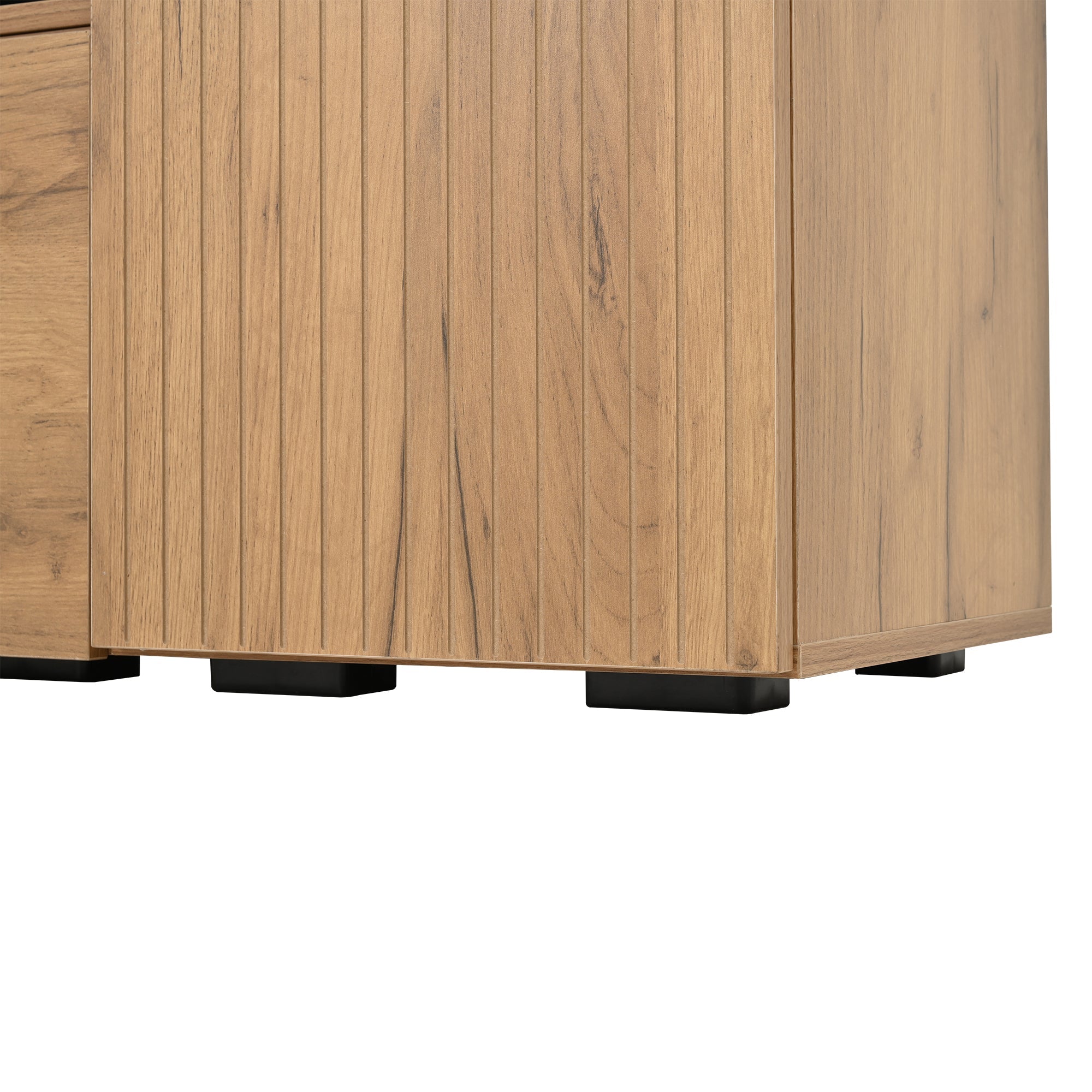 Logidon TV wall unit set display case two parts up to 265 cm oak black
