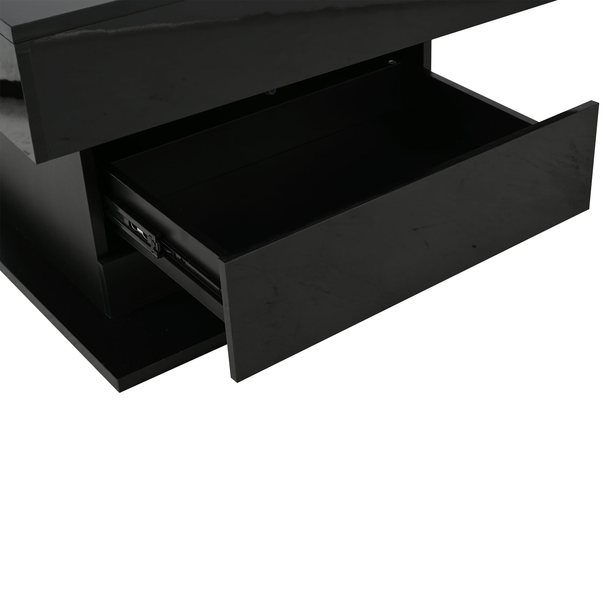 Logidon Salontafel 70x70 cm met draaibaar blad en lade zwart