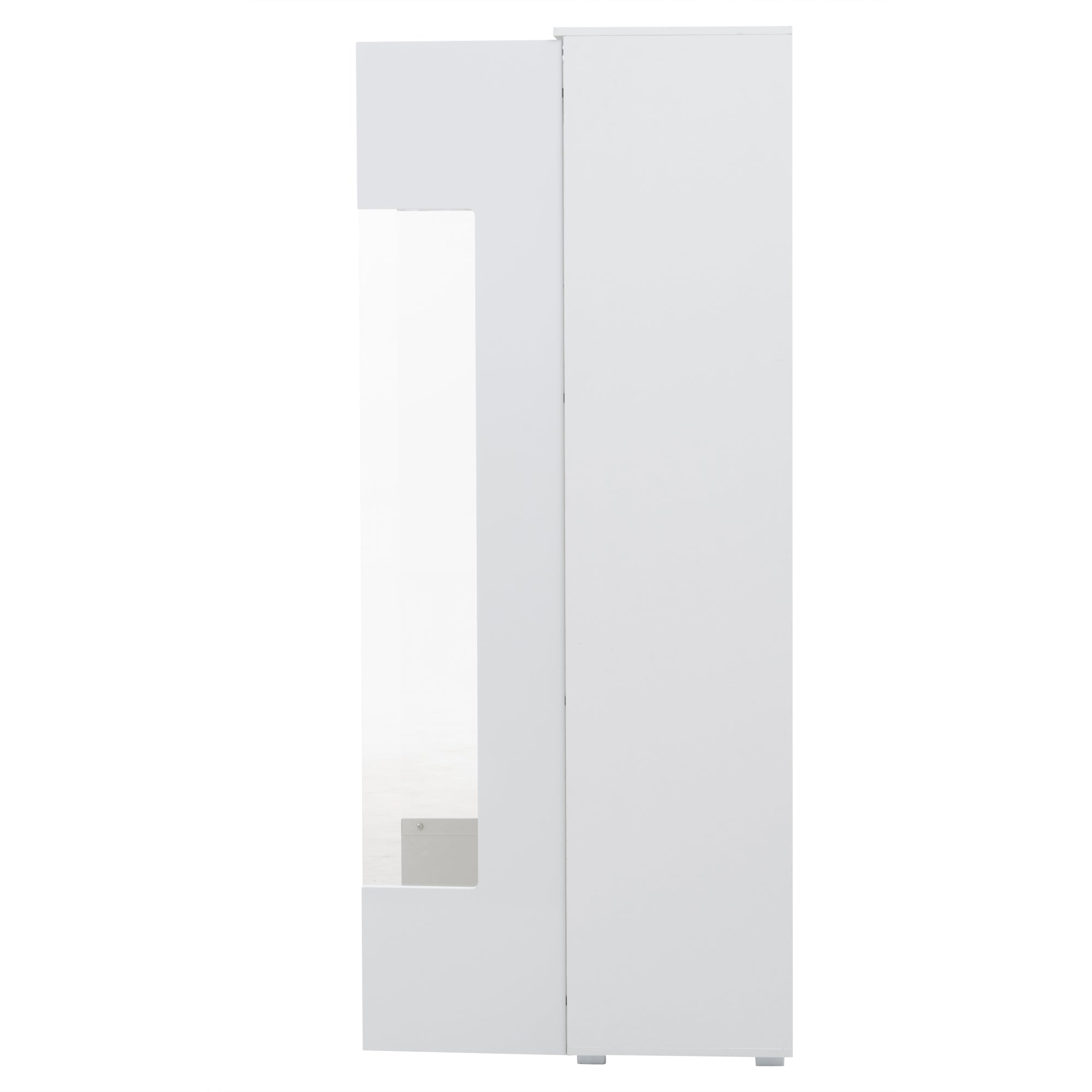 Logidon hoogglans vitrinekast 70x40x173 cm wit met LED-verlichting