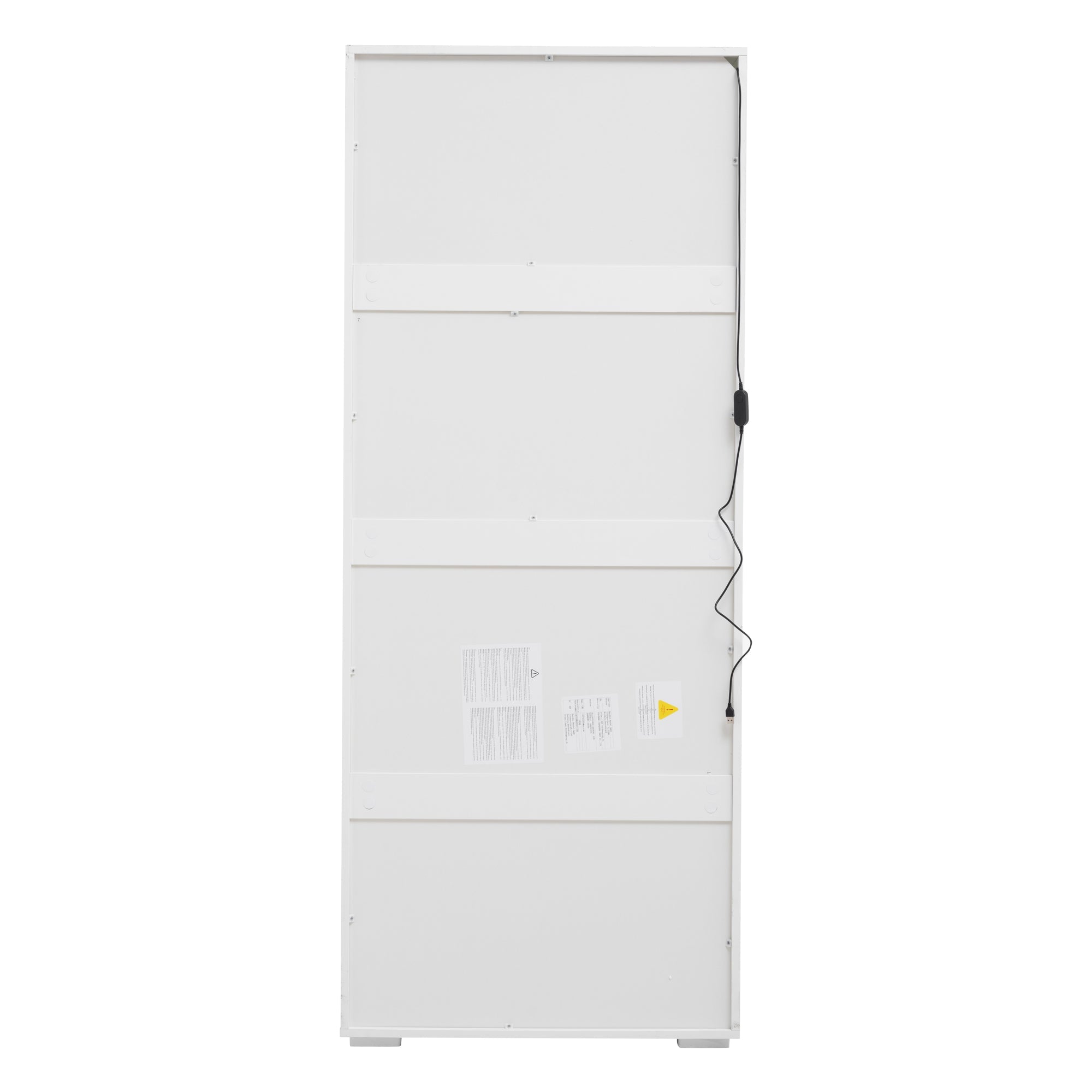 Logidon hoogglans vitrinekast 70x40x173 cm wit met LED-verlichting