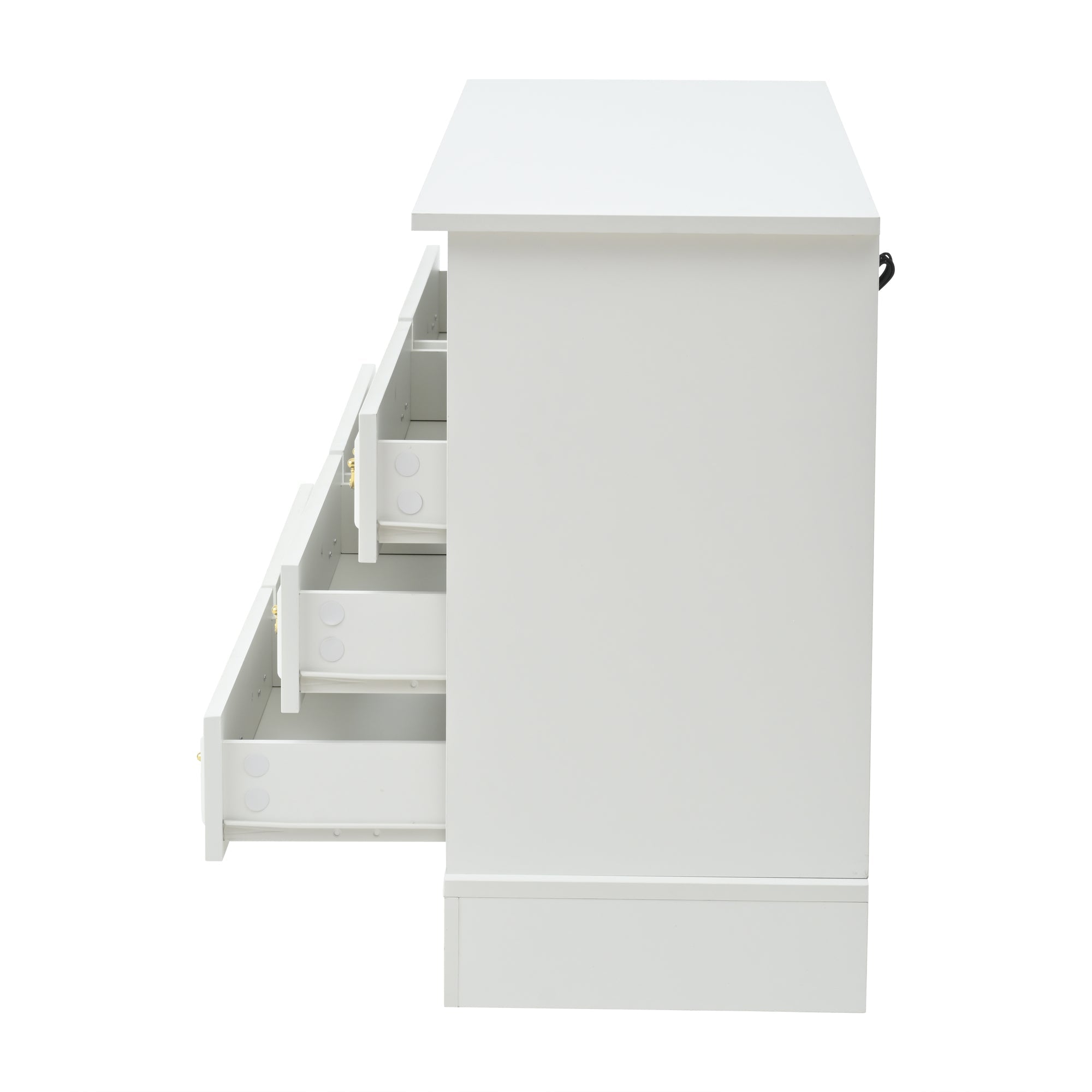 Logidon Dressoir 120x40x70 met LED-licht en halfopen opbergruimte Wit