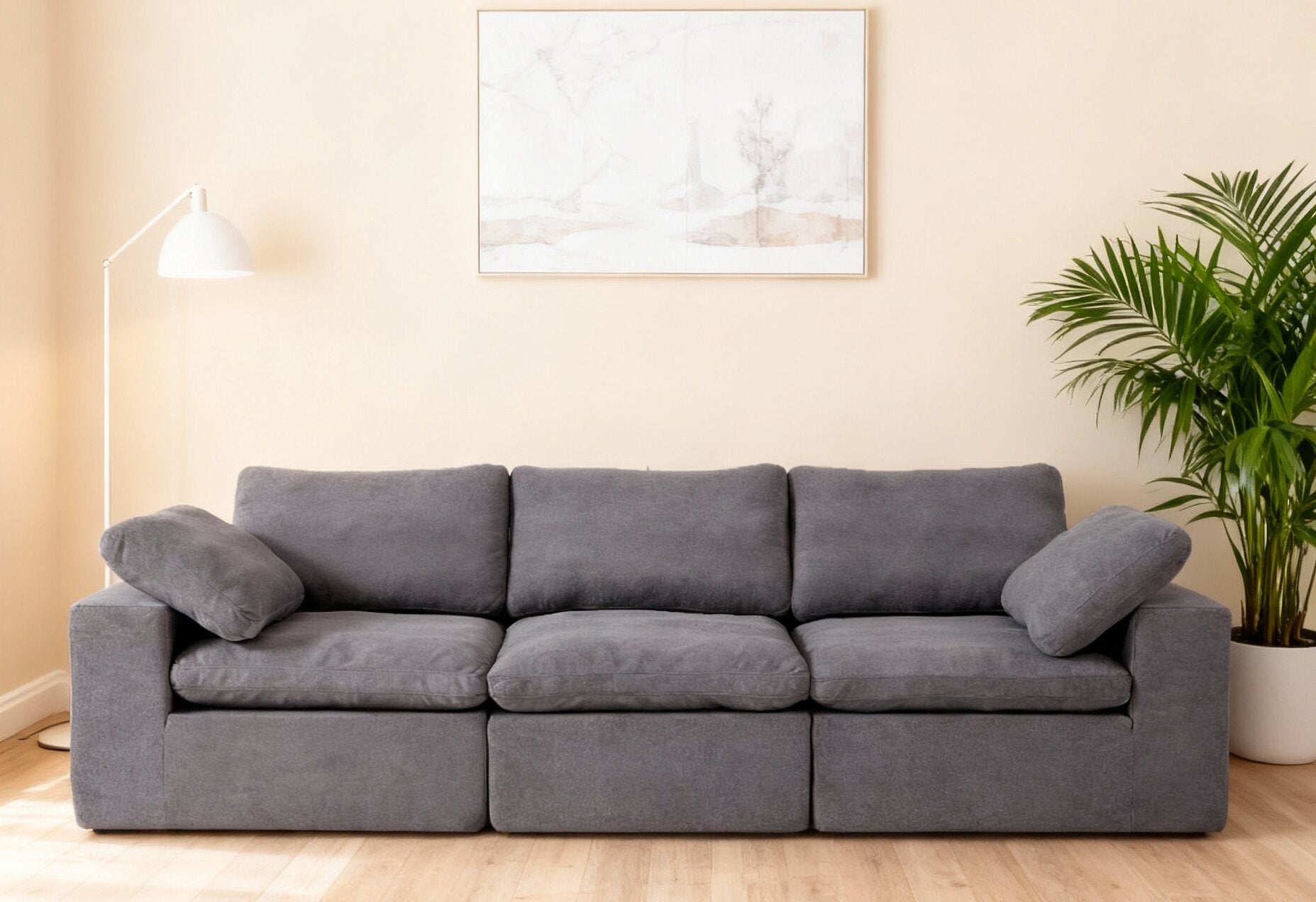 Logidon Cloud Modulaire Bank Grijs Diep Zitkussen