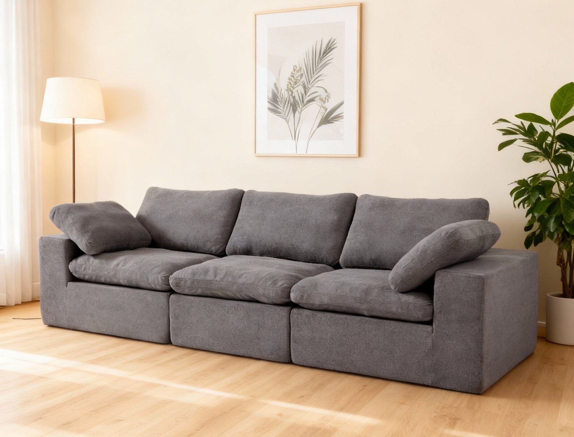 Logidon Cloud Modulaire Bank Grijs Diep Zitkussen