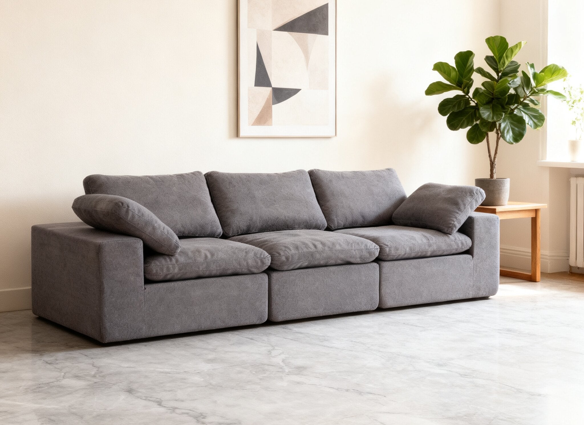 Logidon Cloud Modulaire Bank Grijs Diep Zitkussen