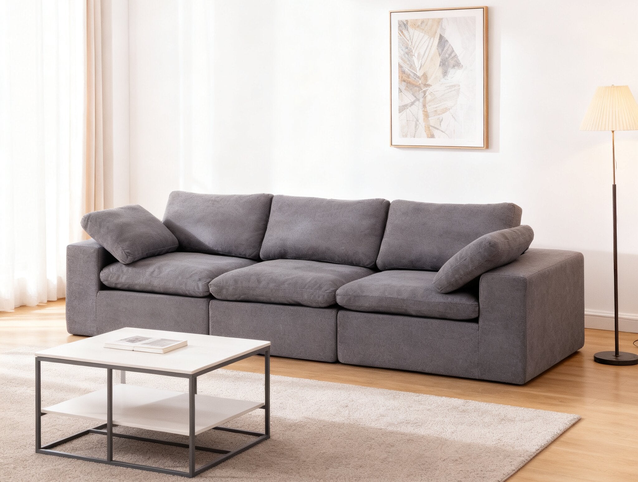 Logidon Cloud Modulaire Bank Grijs Diep Zitkussen