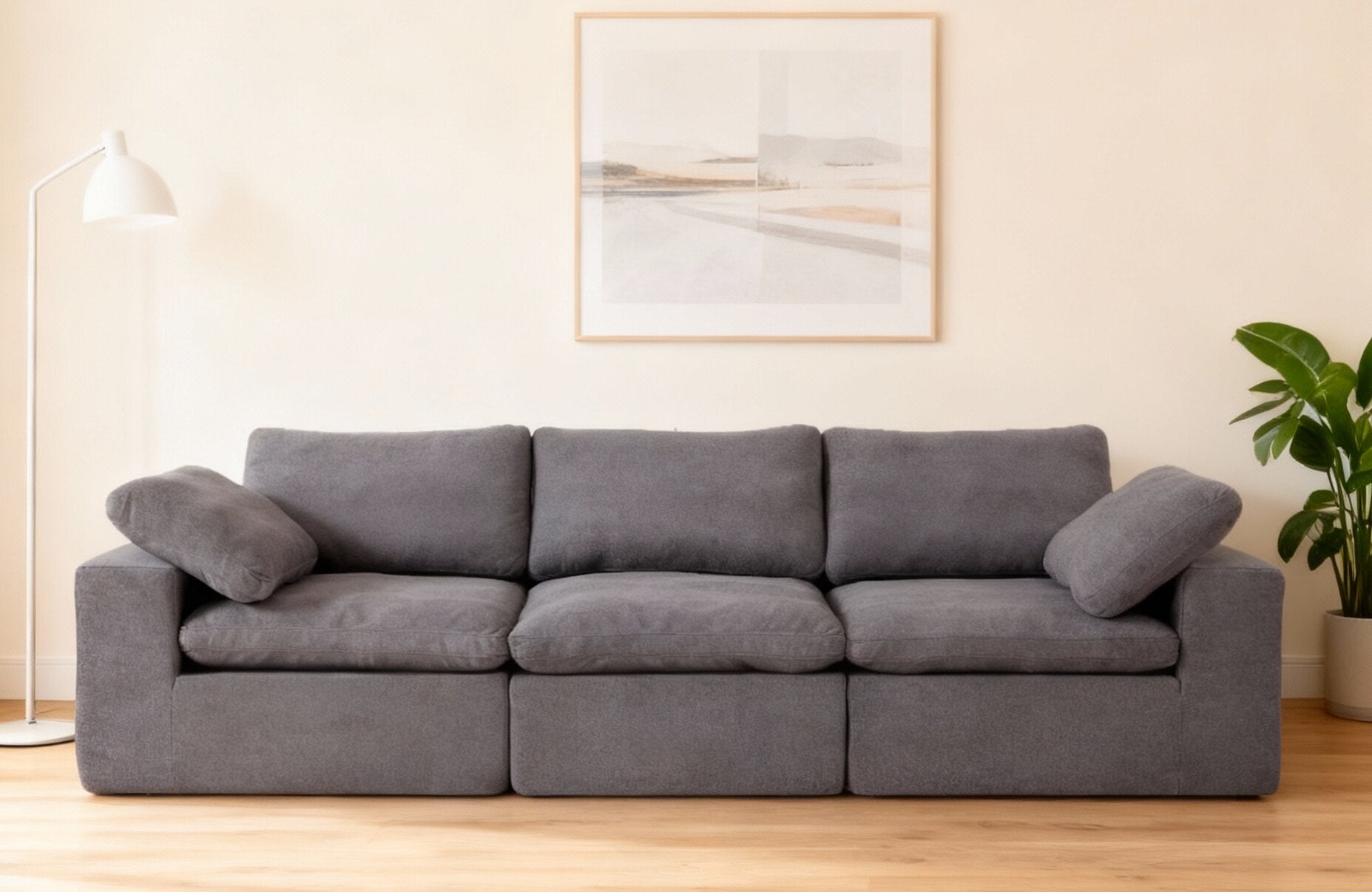 Logidon Cloud Modulaire Bank Grijs Diep Zitkussen
