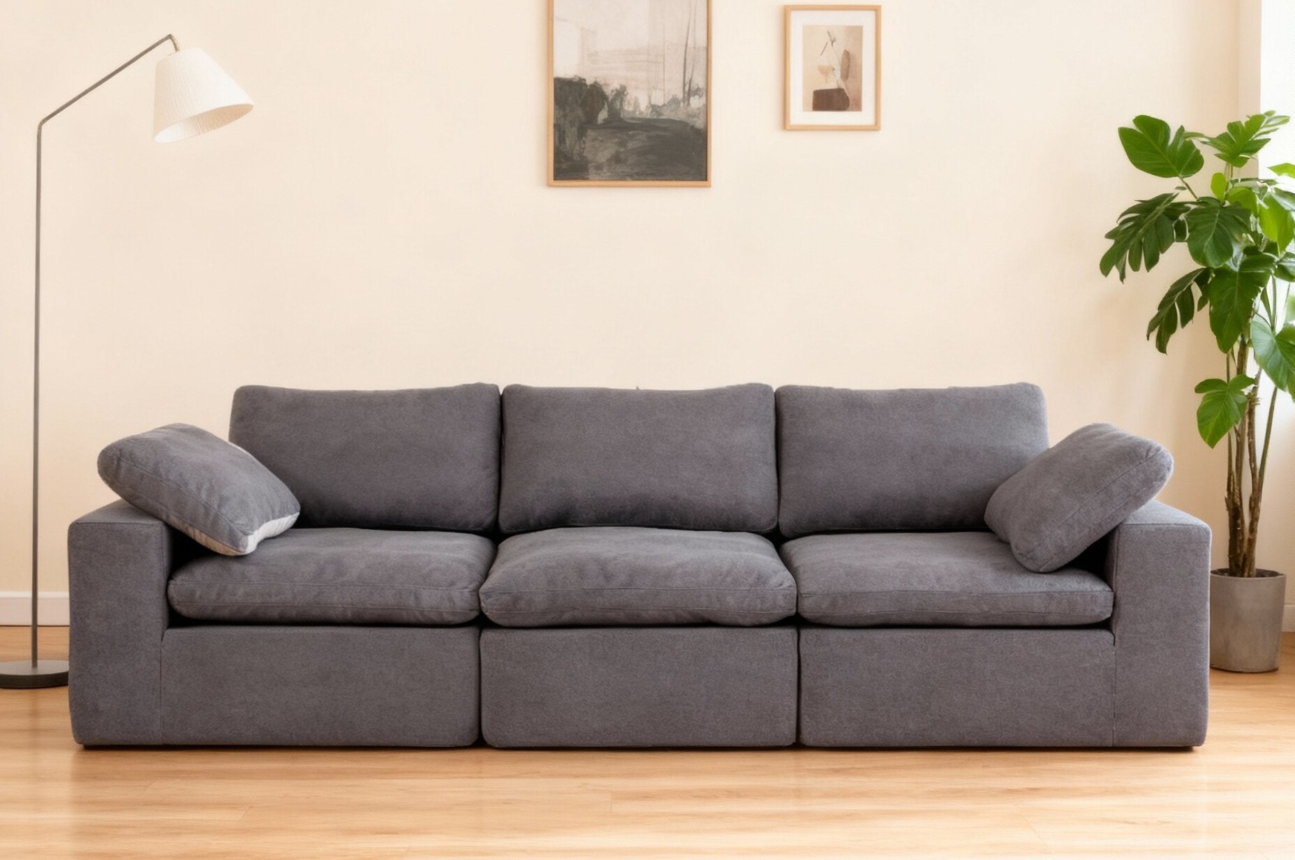 Logidon Cloud Modulaire Bank Grijs Diep Zitkussen