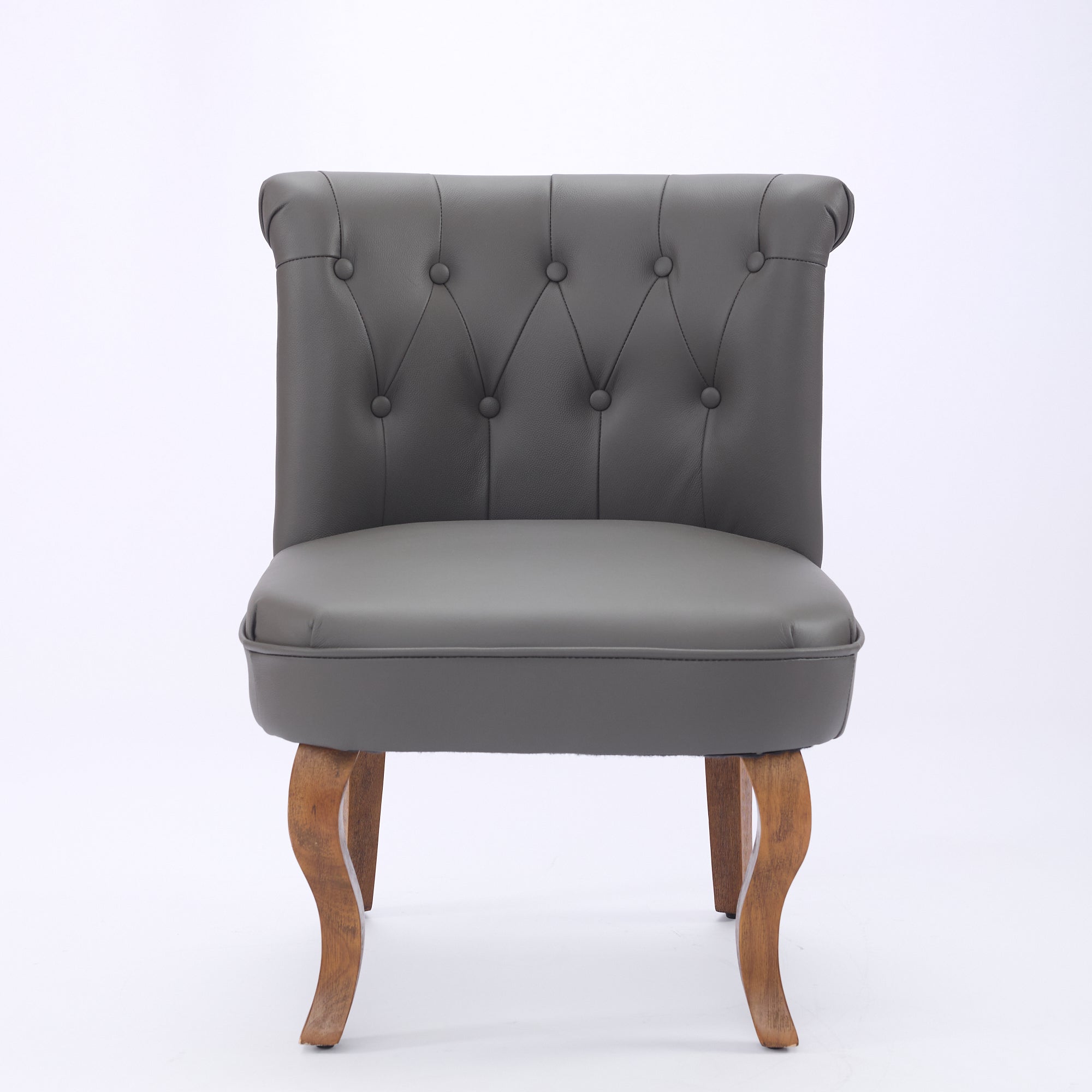 Logidon echt leren loungestoel grijze massief rubber houten poten