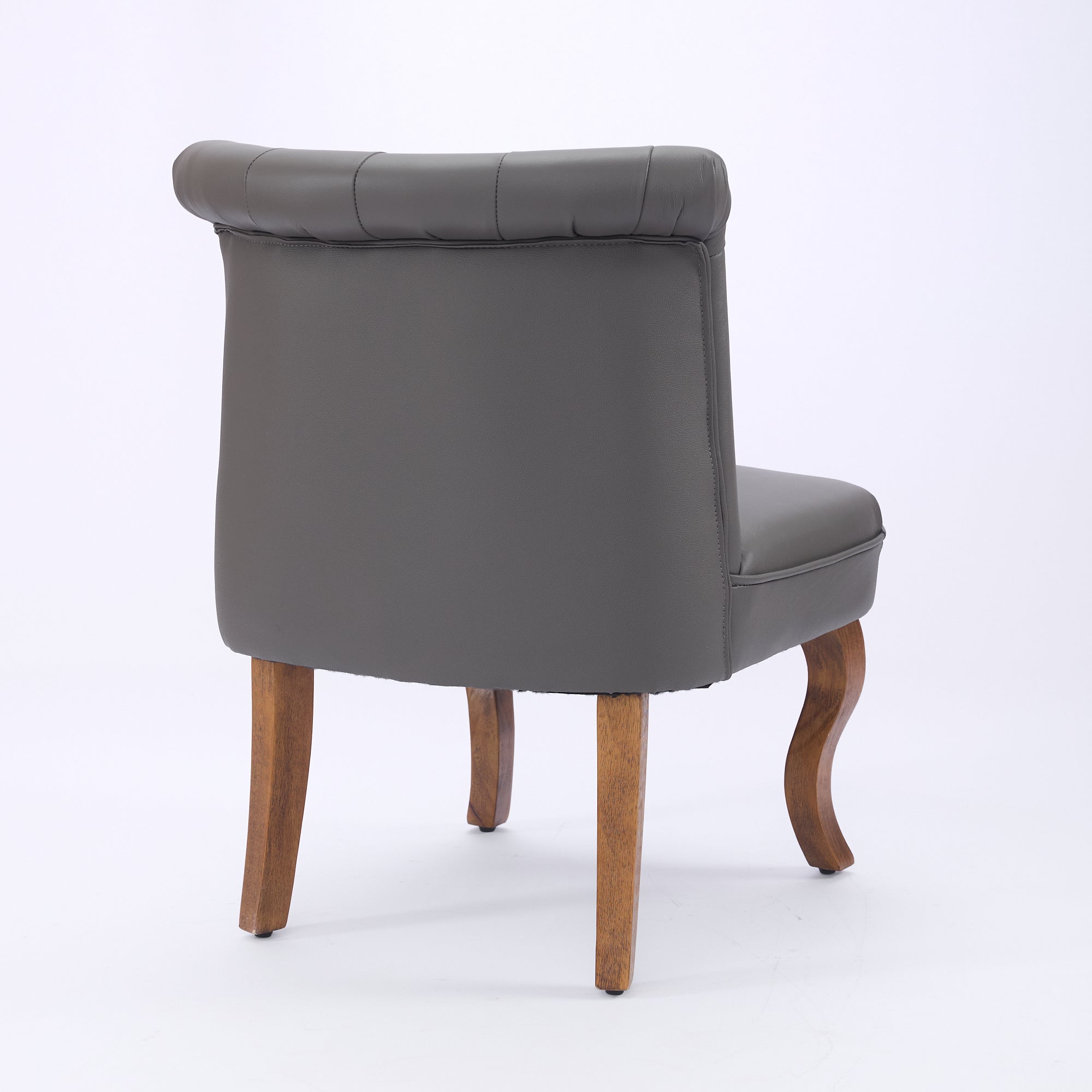 Logidon echt leren loungestoel grijze massief rubber houten poten