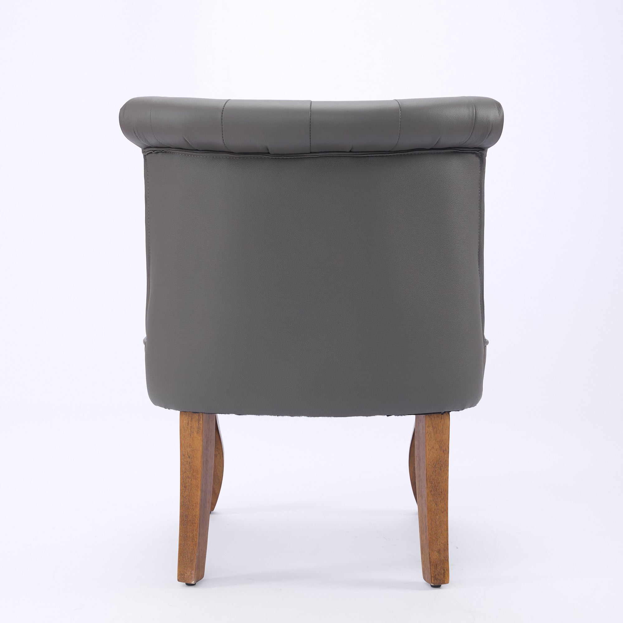 Logidon echt leren loungestoel grijze massief rubber houten poten