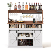 Logidon koffiebar 120 cm met glashouder en stopcontacten wit
