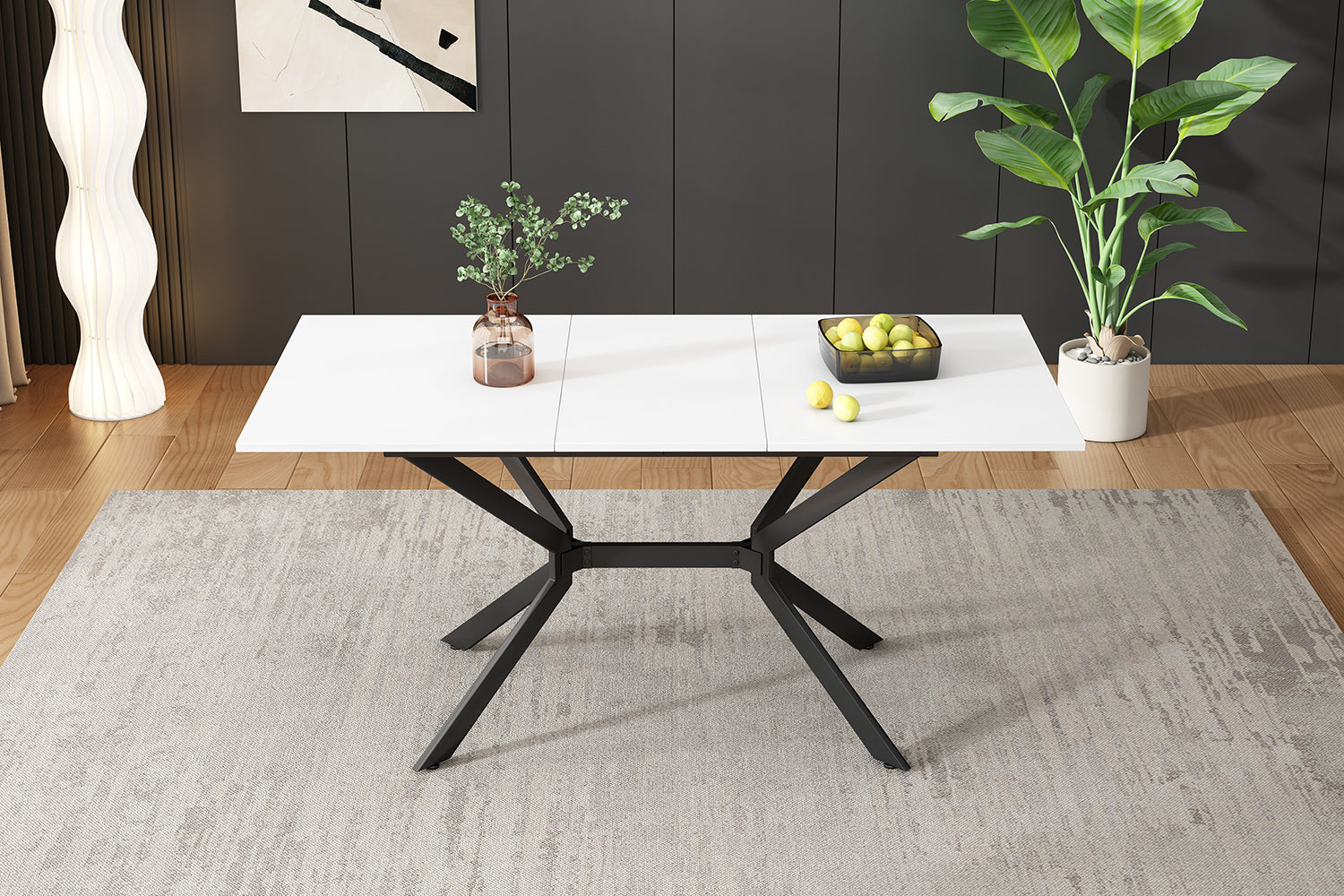 Logidon Witte Uitschuifbare Eettafel 120 160 cm Breed 80 cm