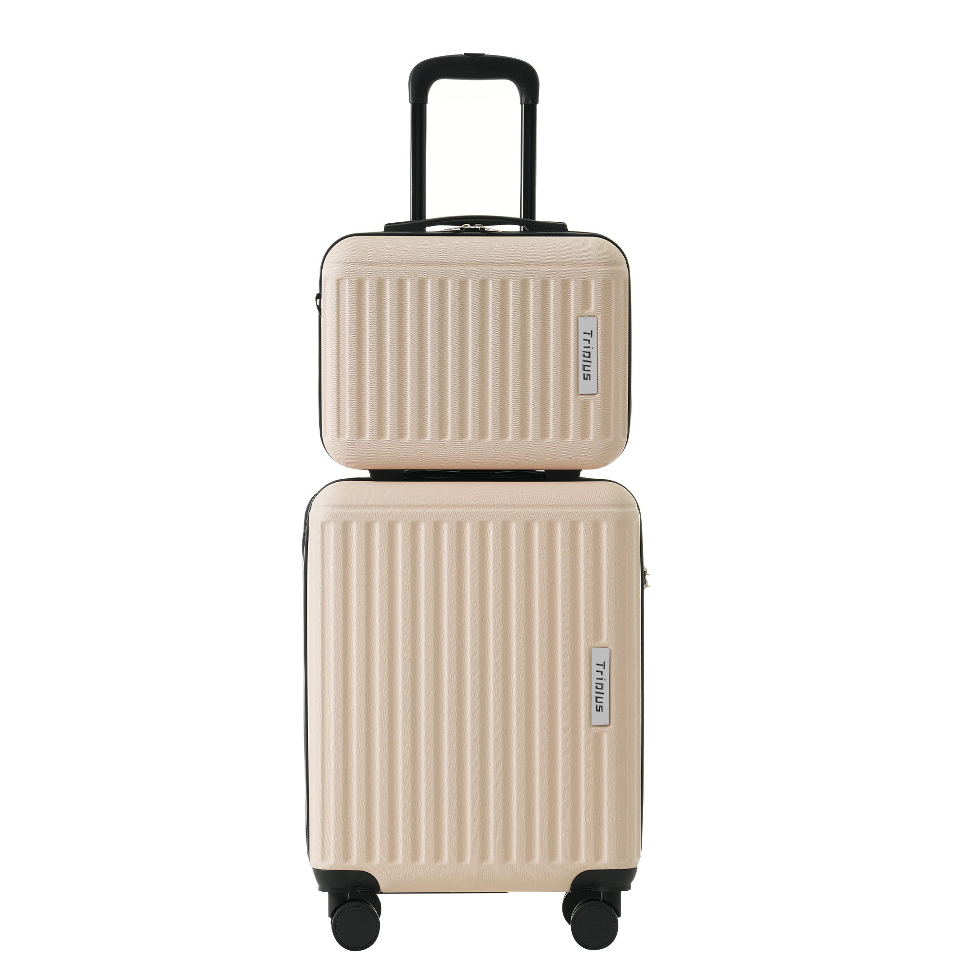 Logidon kofferset S-M-L-XL harde koffer 4 wielen beige