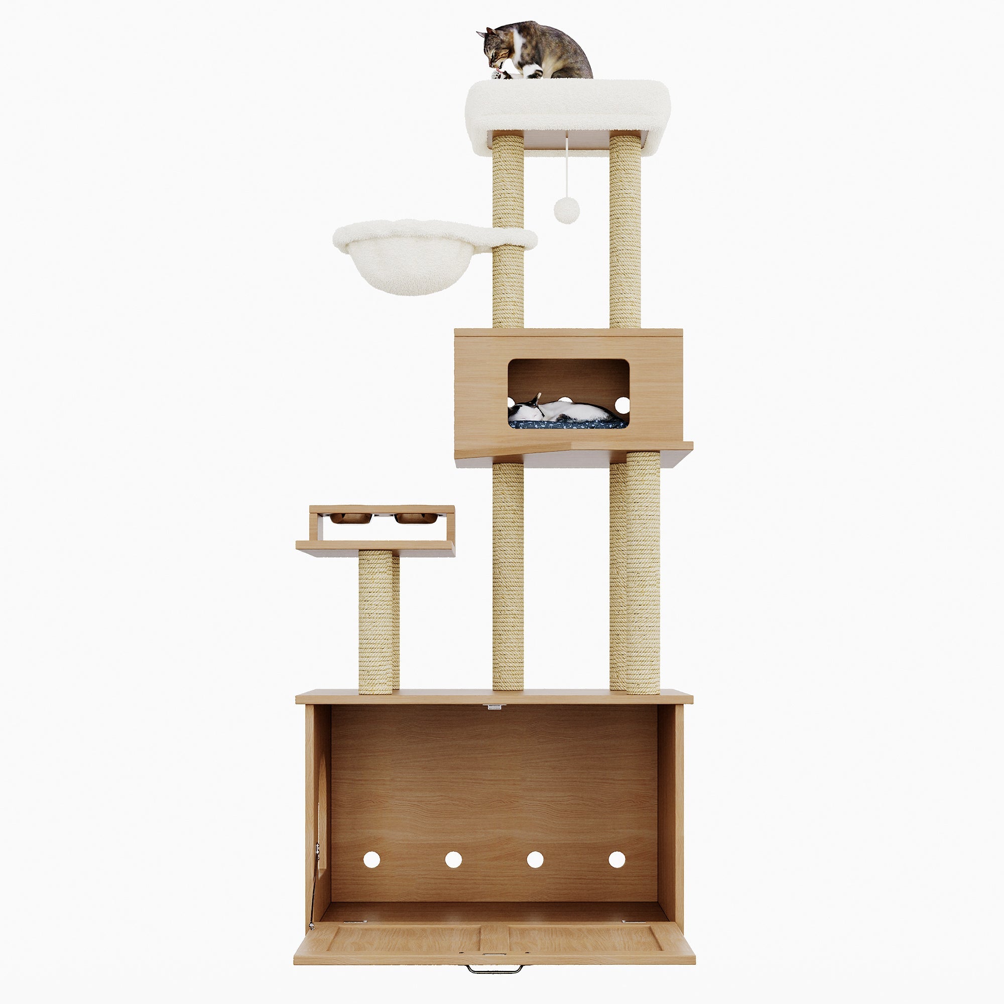 Logidon kattentoren AllinOne kattenmeubel 80x50x173 cm